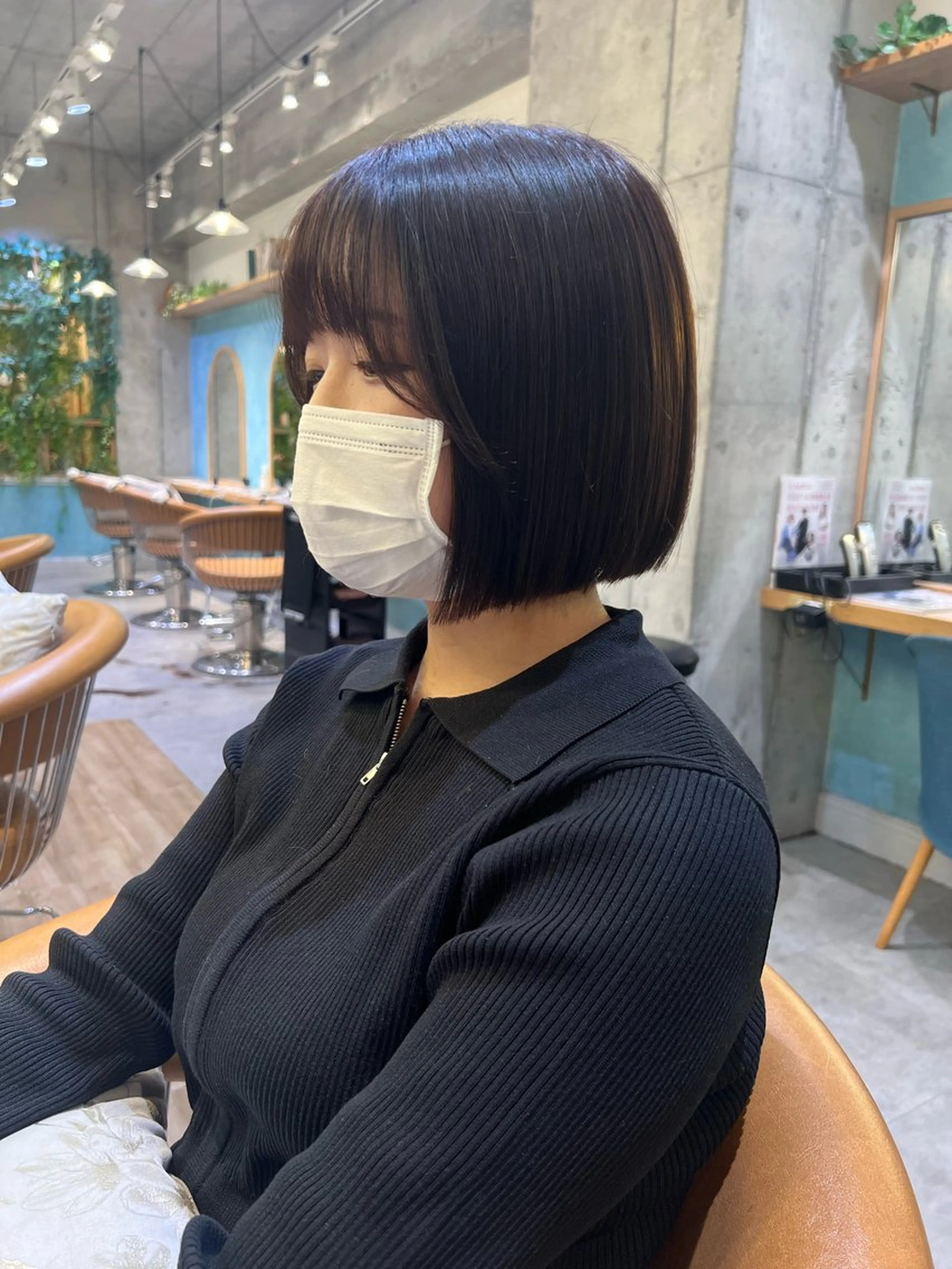 ショート カット ヘアカラー 大瀧菜月 ボブ/艶髪縮毛矯正のヘアスタイル