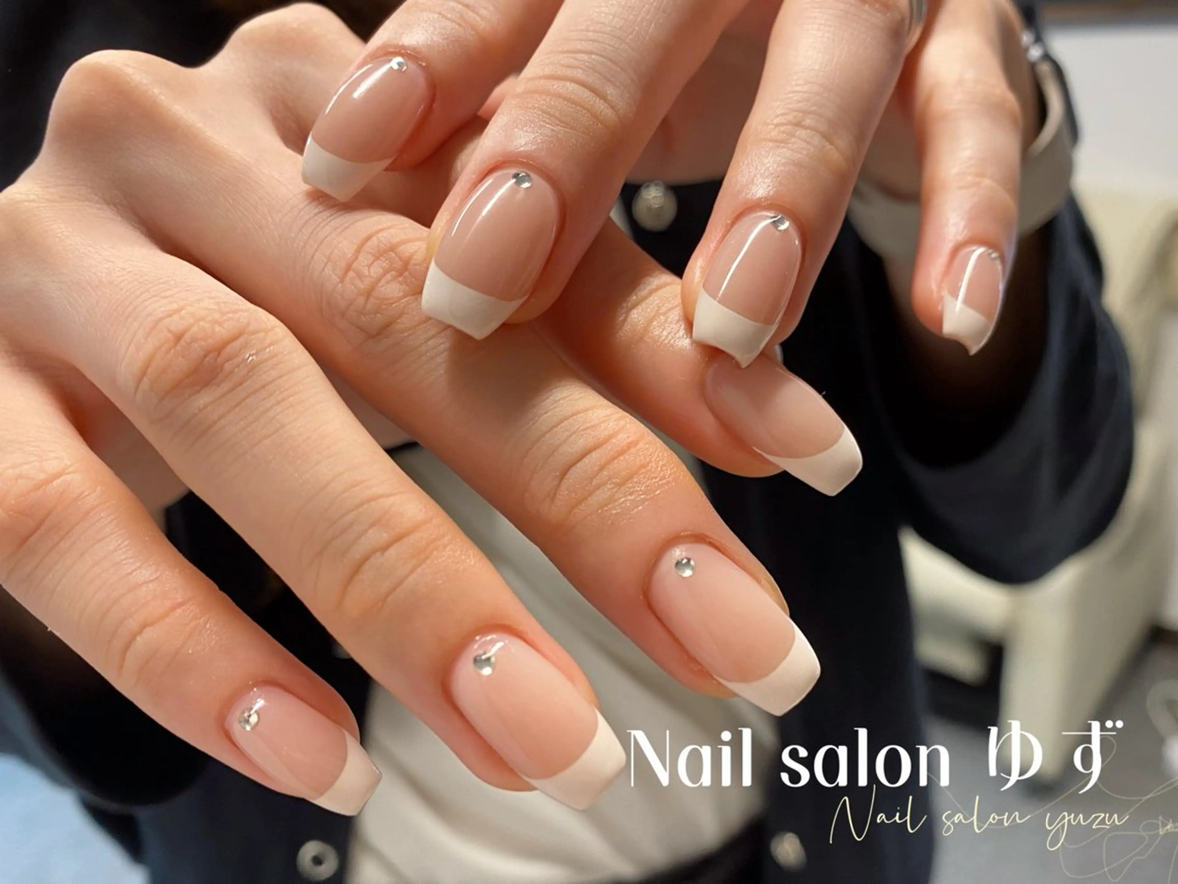 ネイル カジュアル チークネイル フットネイル フレンチネイル ジェルネイル ゆず Nail Salonのネイルデザイン