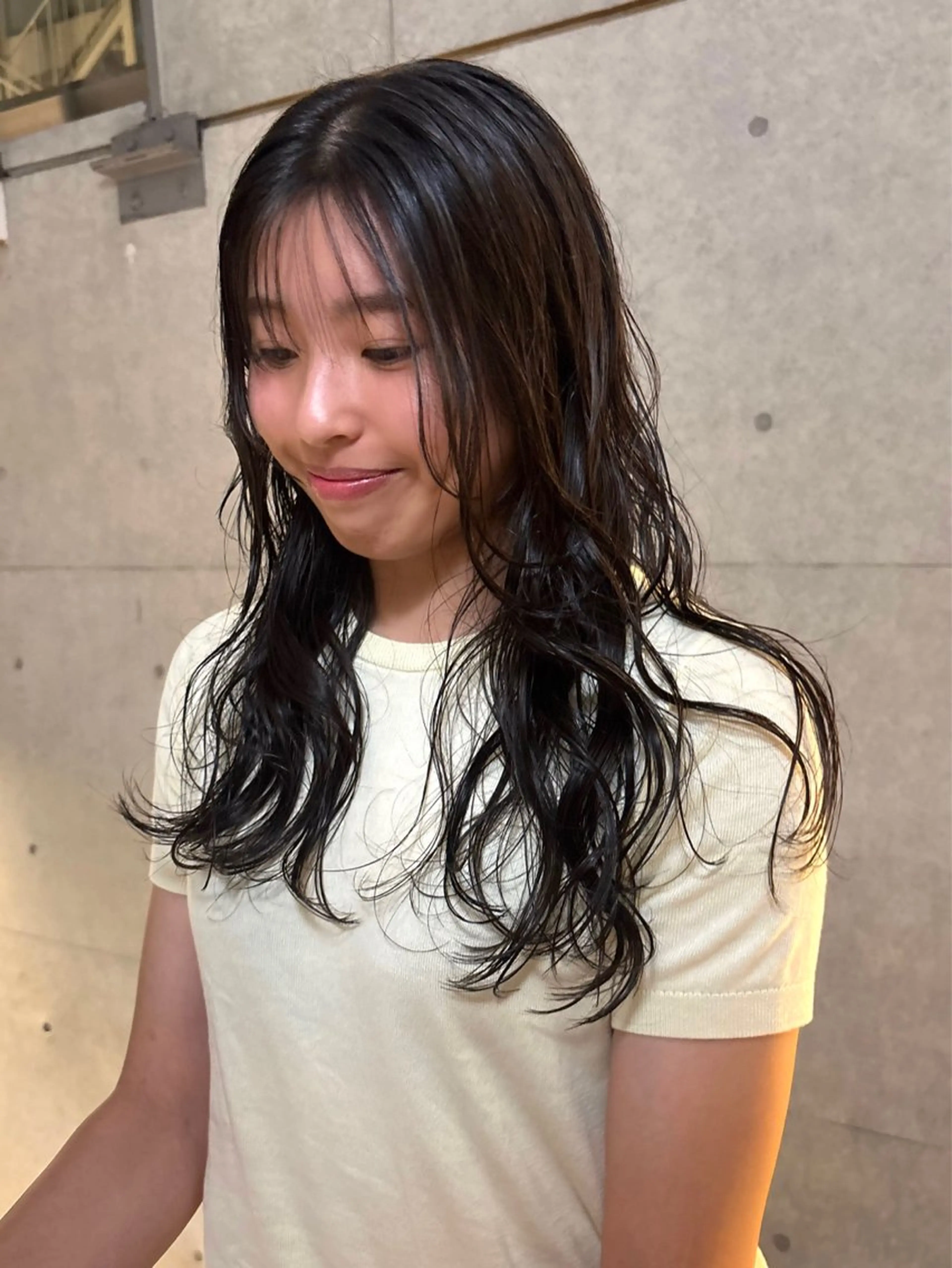 ロング パーマ 透明感カラー/パーマ オレンジmiyo⭐️のヘアスタイル