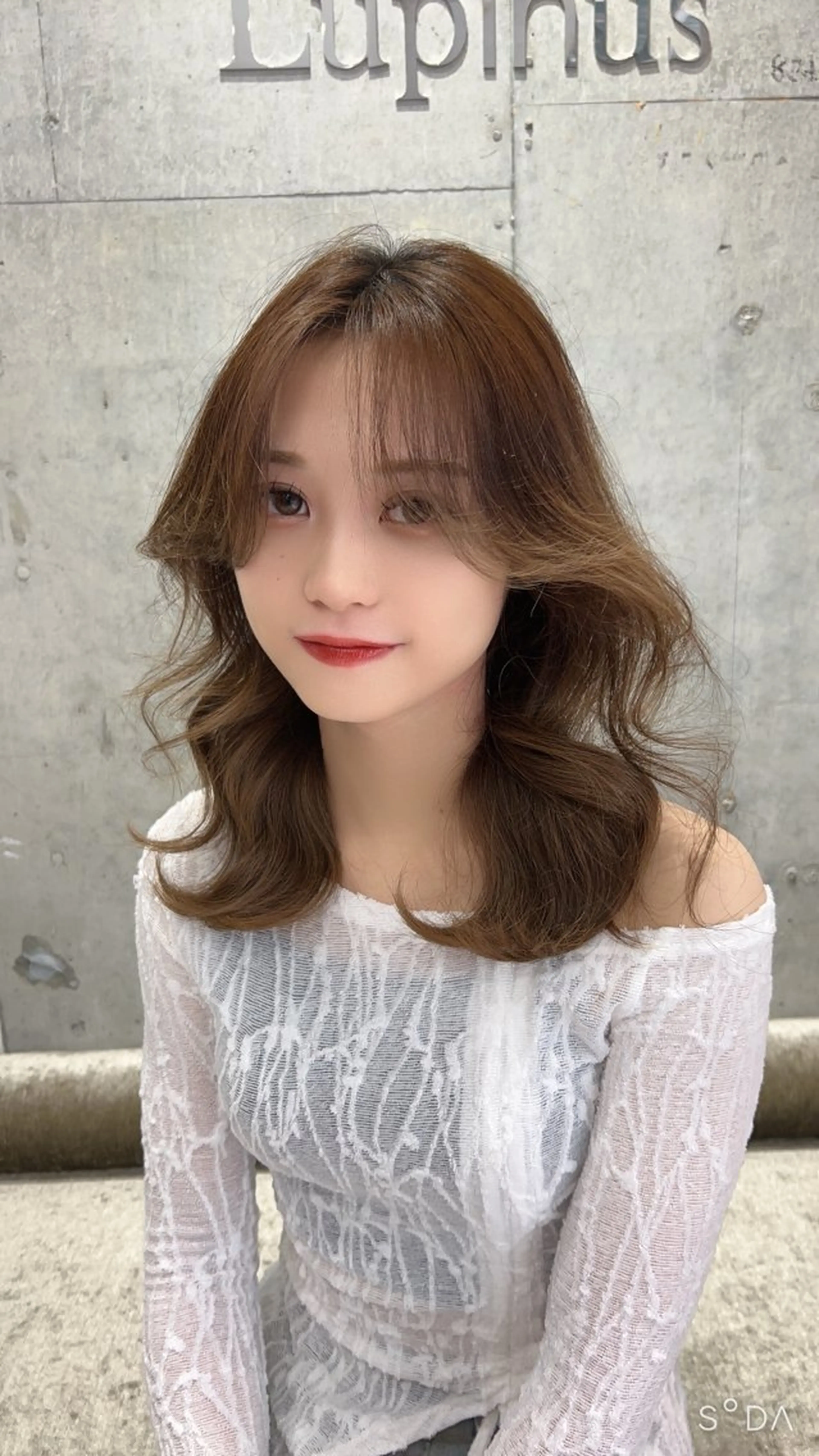 セミロング カット ヘアカラー トリートメント Shousui Mutsumiのヘアスタイル