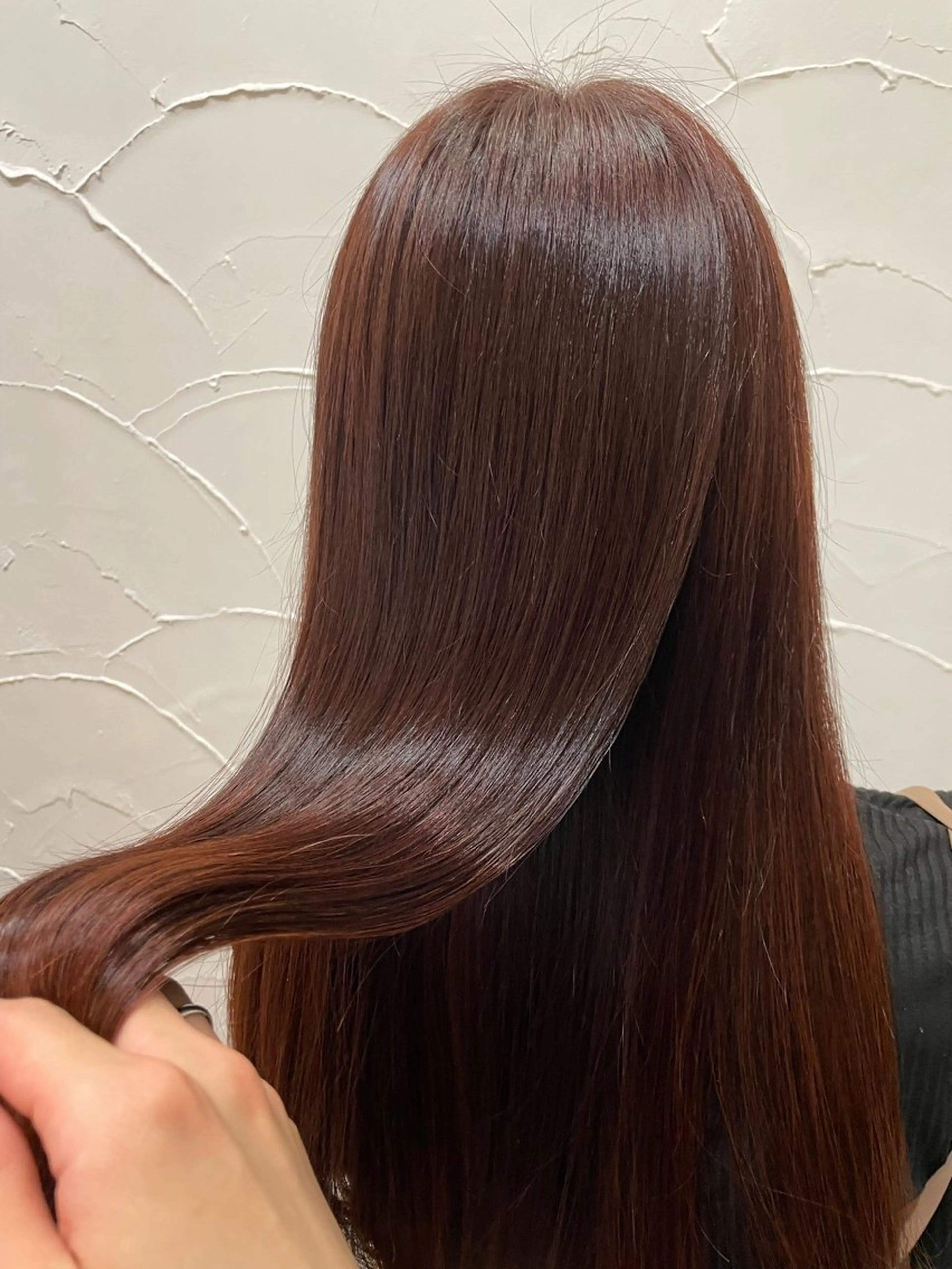 ロング カラー パーマ 髪質改善 UN BLEACHのヘアスタイル