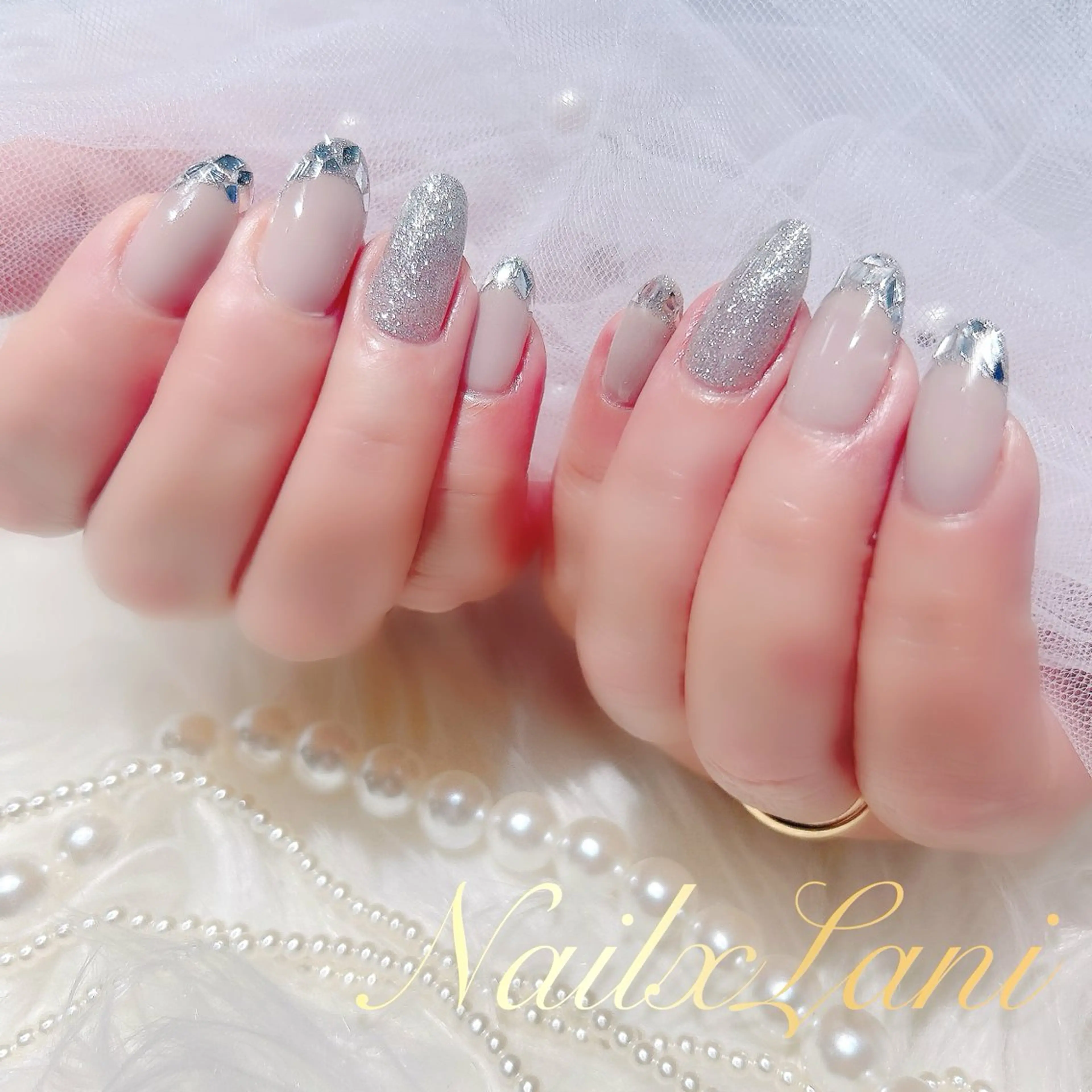 ネイル フットネイル ジェルネイル マグネットネイル パラジェル ネイルチップ Nail×Lani 深爪矯正対応◎のネイルデザイン