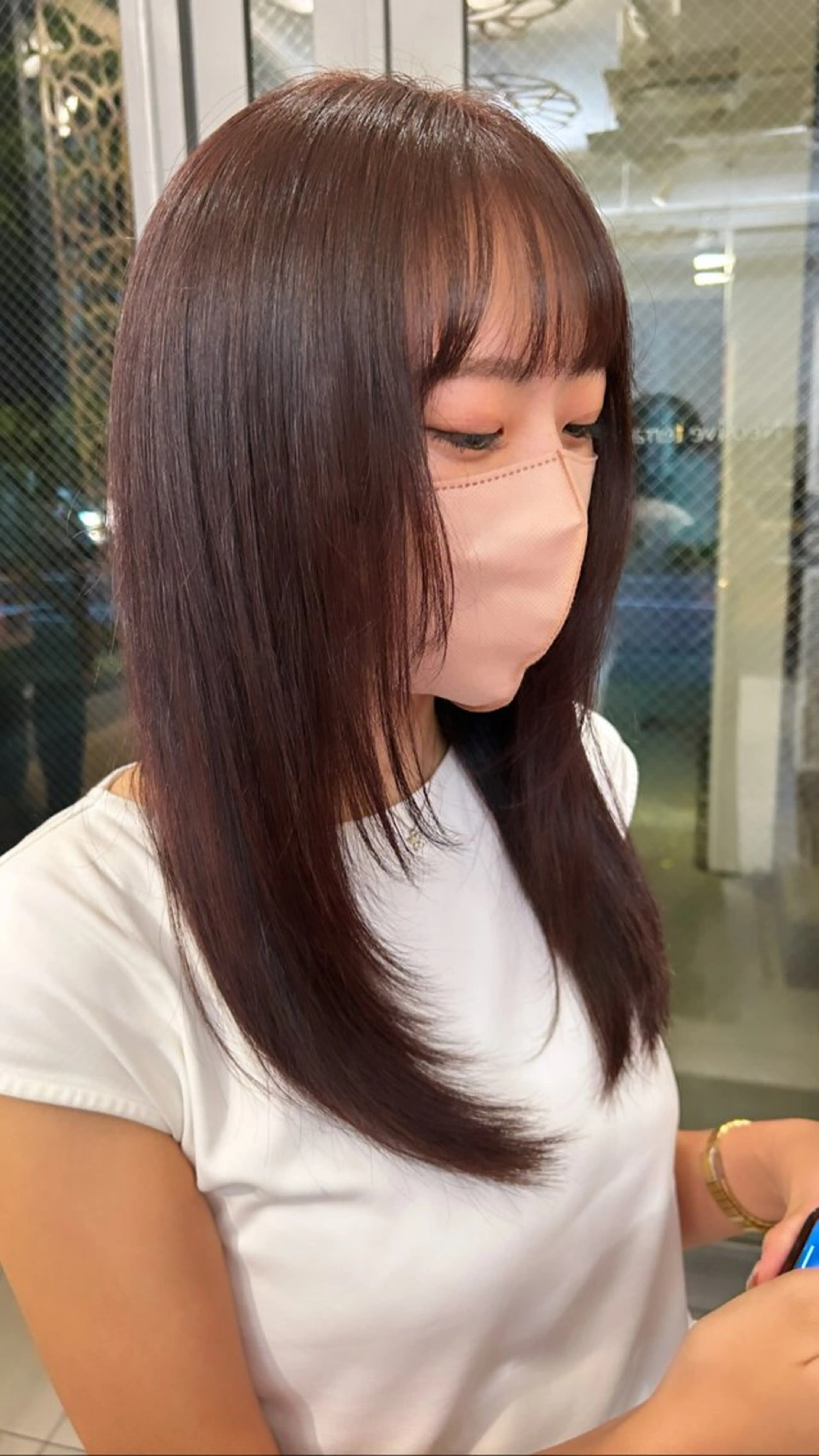 セミロング カラー 顔まわりレイヤー 顔周りカット レイヤーカット カット ヘアカラー トリートメント 艶カラー/耳つぼ/ 浴衣着付け/渡辺奈緒のその他イメージ
