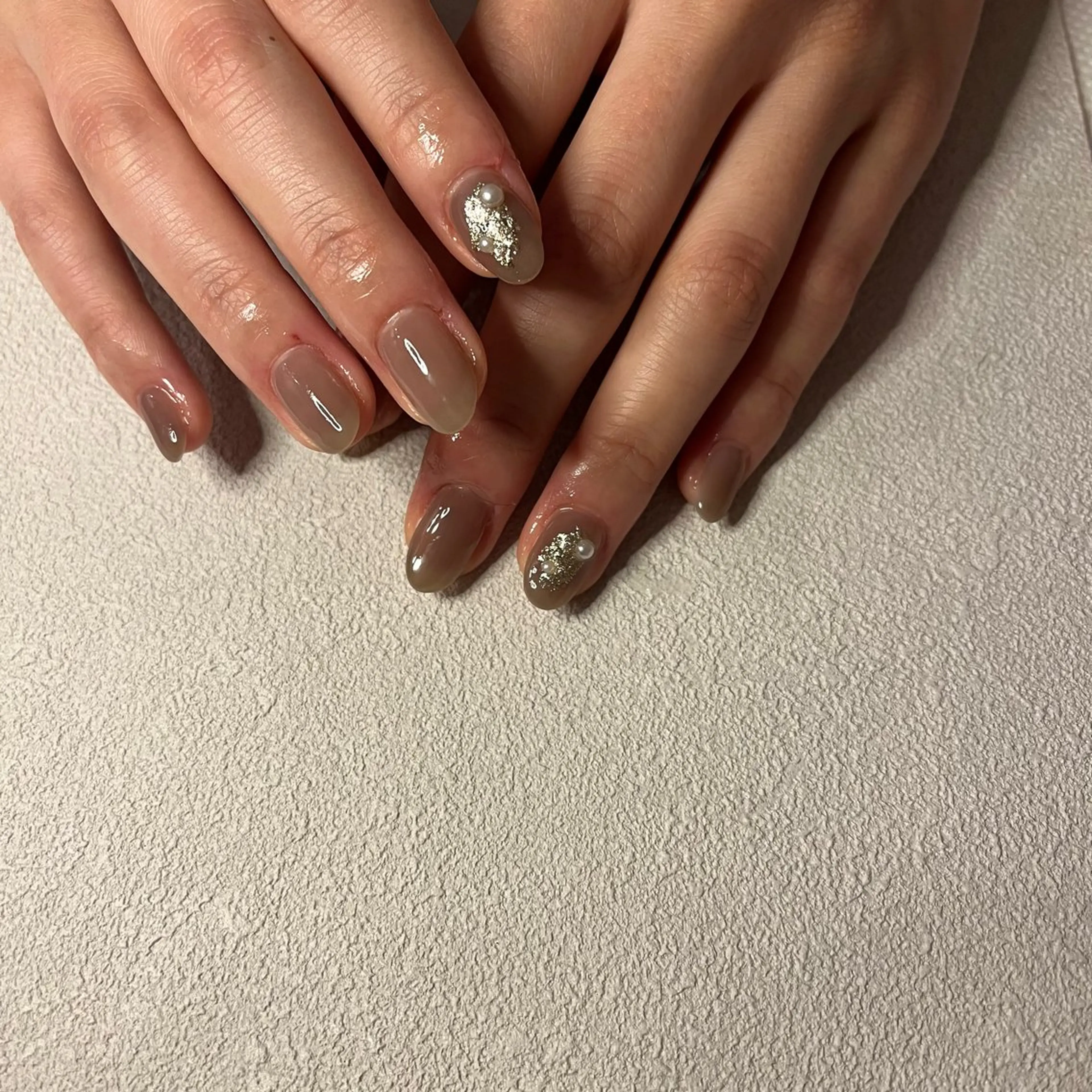 ネイル ジェルネイル ワンカラーネイル パラジェル ハンドネイル nail slow.のネイルデザイン