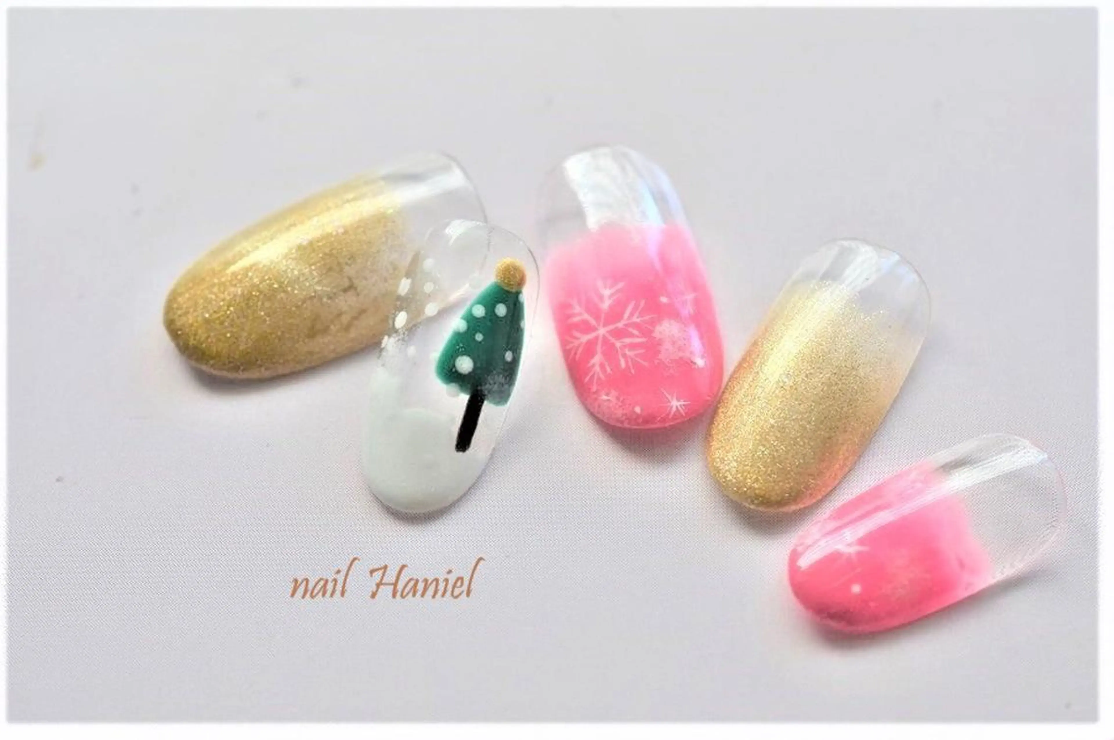 ネイル アートネイル フットネイル ジェルネイル 冬ネイル クリスマス nail Haniel所属・半蔵門サロンハニエル 魅神 ちよのネイルデザイン