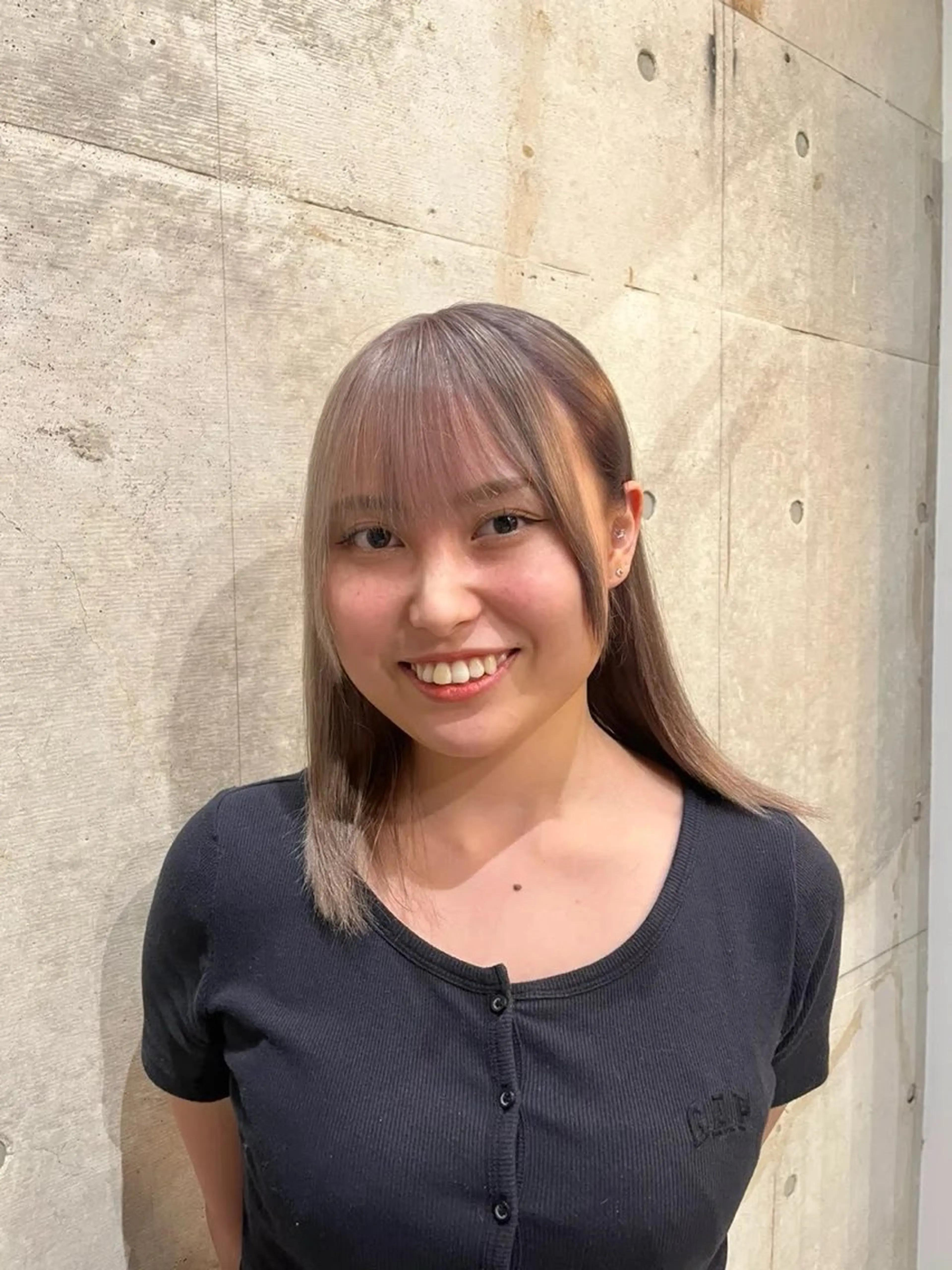 ミディアム カラー ベージュカラー ブリーチ ミルクティーベージュ トリートメント ヘアカラー Luxe【ラグゼ】所属・🍐ki ri🍐のヘアスタイル