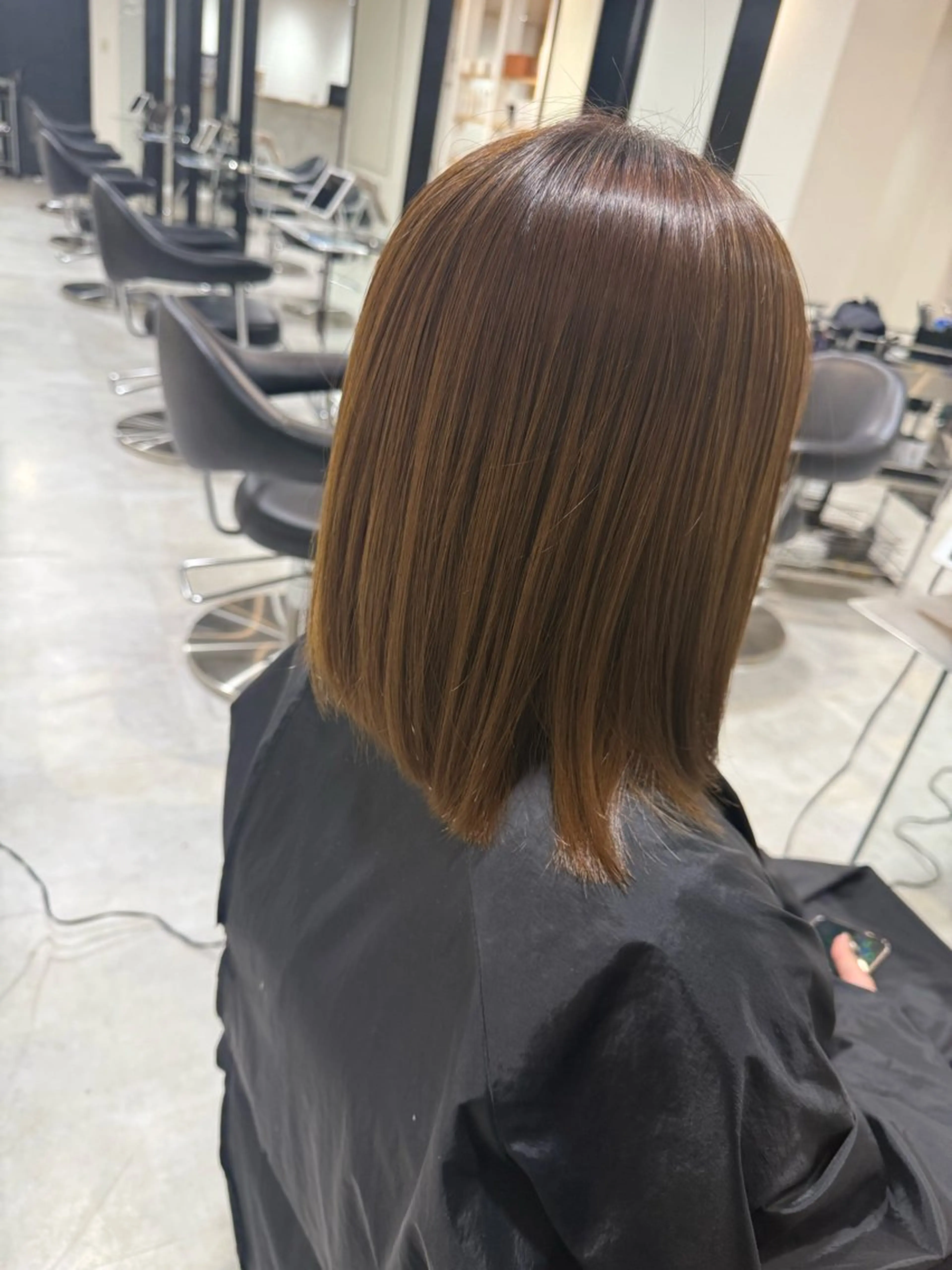 ミディアム 縮毛矯正 縮毛矯正 但馬 正志郎のヘアスタイル