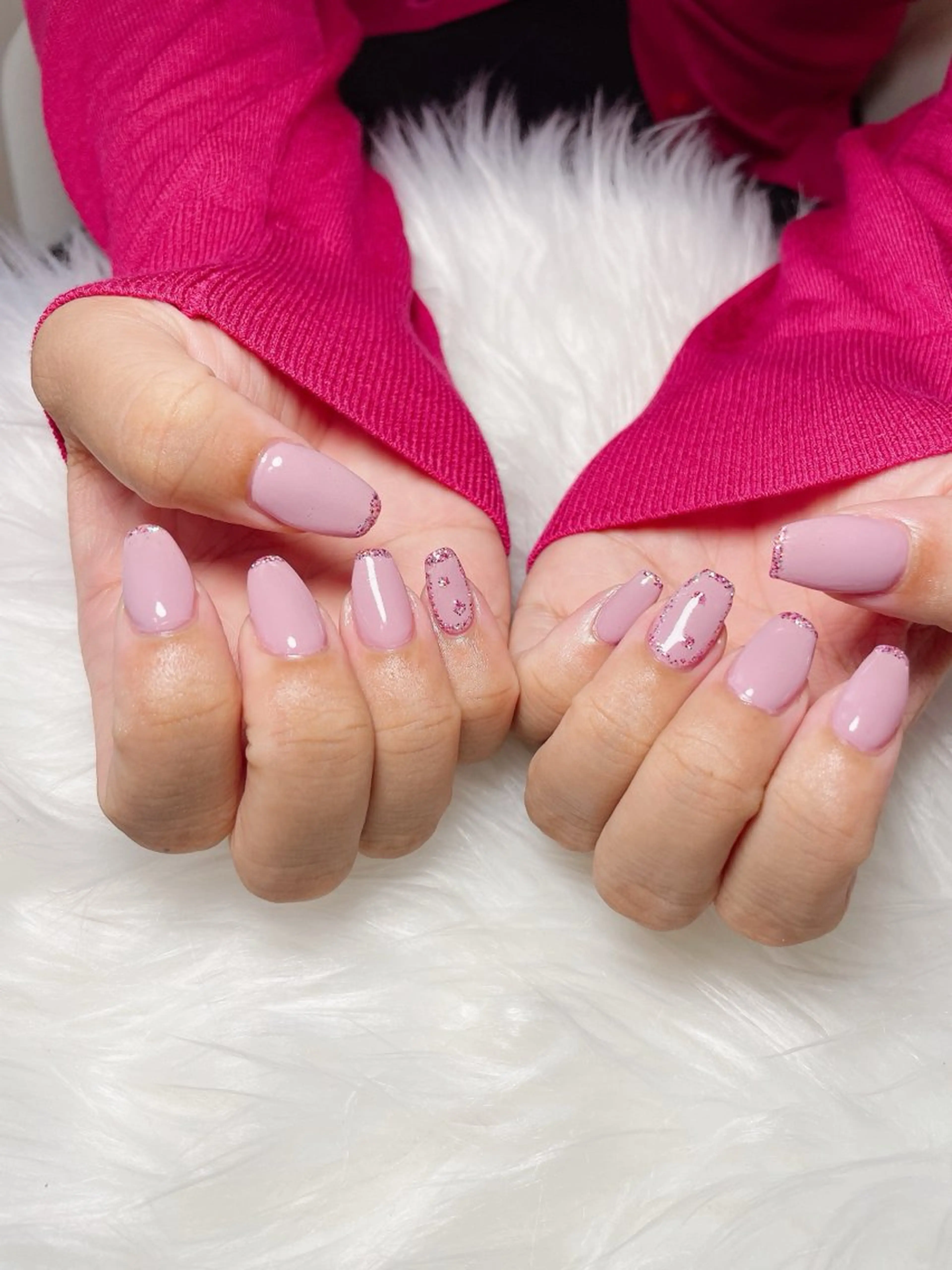 ネイル フレンチネイル ラメ(グリッター) nailsalon Rinのネイルデザイン