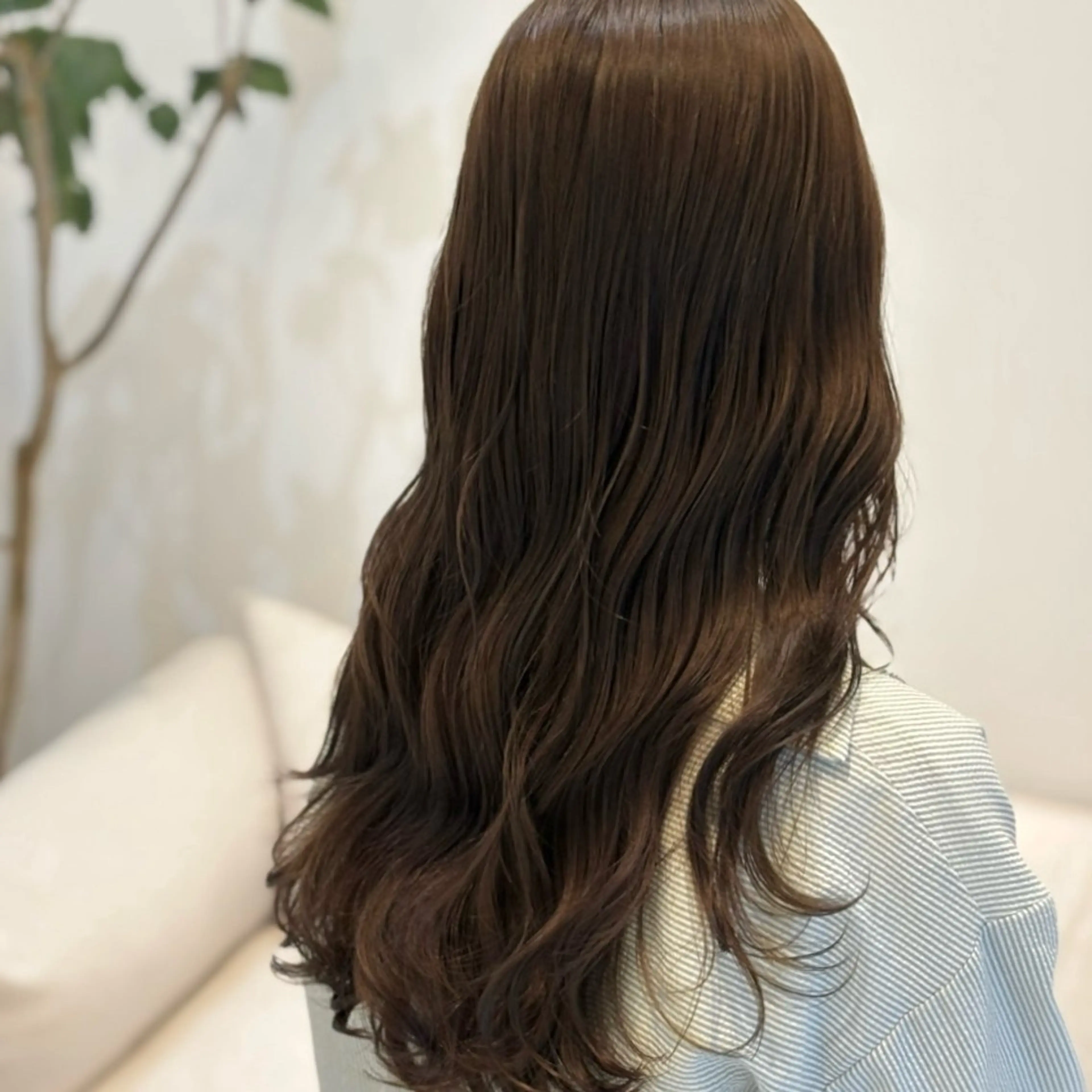 ロング カット ヘアカラー トリートメント mIyu/ナチュラル カラー/レイヤー🤎のヘアスタイル