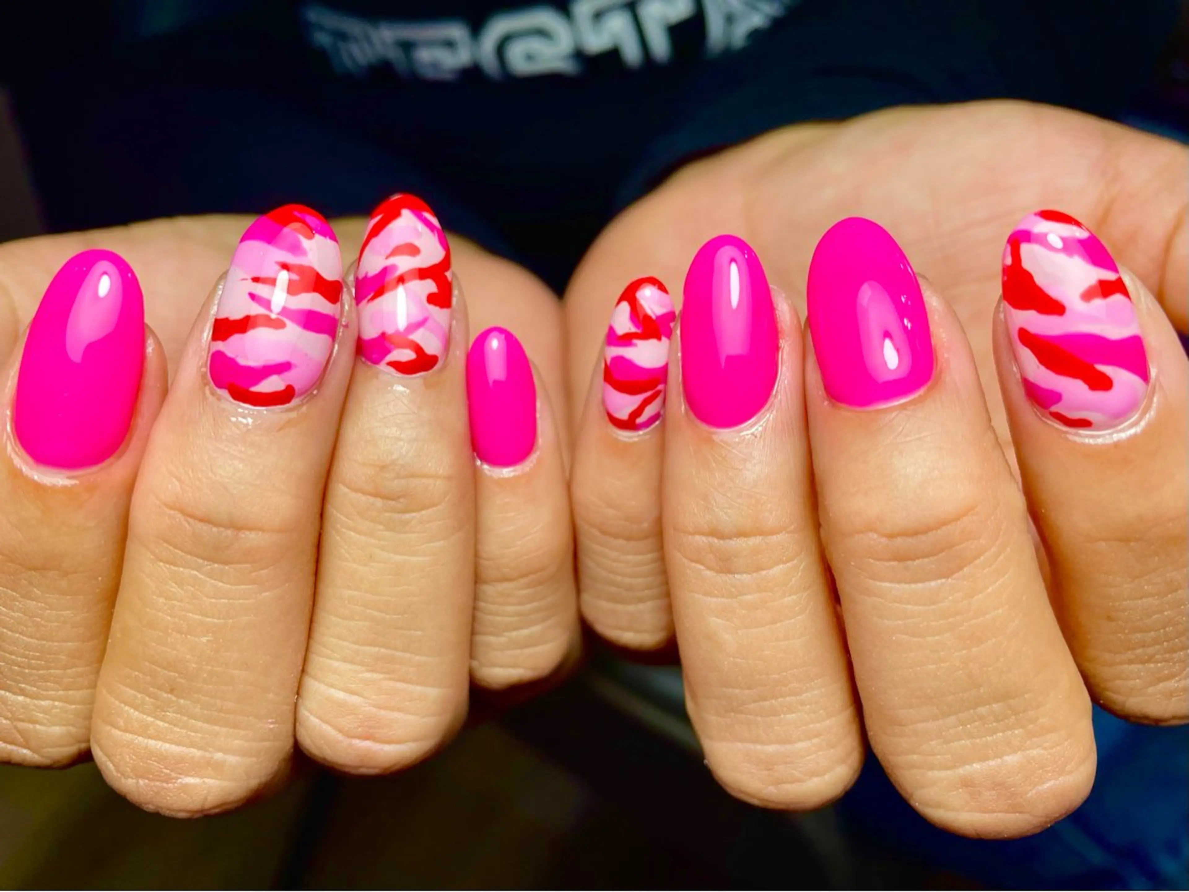 ネイル アートネイル ハロウィン メンズネイル ピンク 鈴木 健太のネイルデザイン