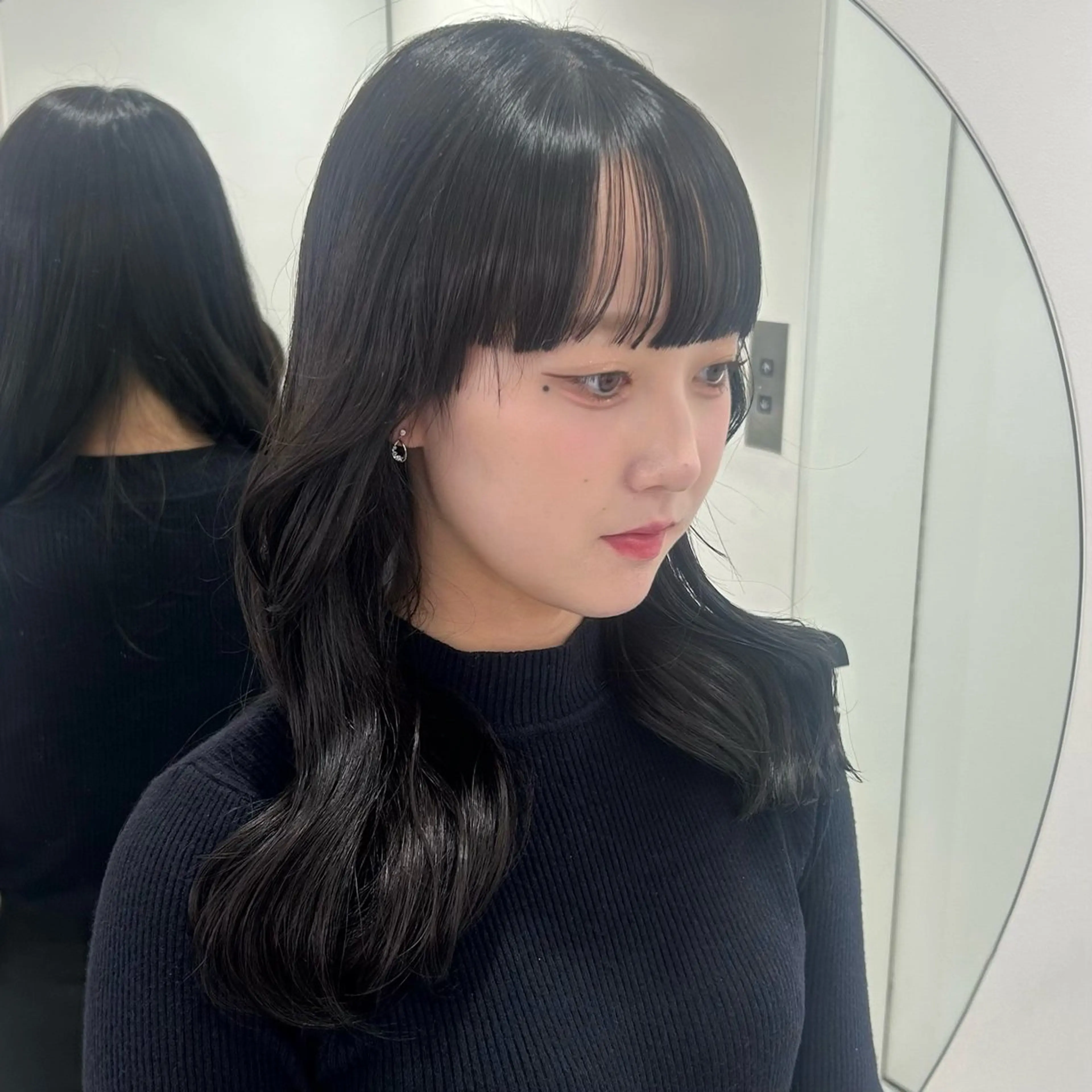 ロング カラー パーマ ヘアアレンジ メンズ キッズ ヘアカラー トリートメント 🩶盛れ✖️韓国ヘア 🩶Himari🎀のヘアスタイル