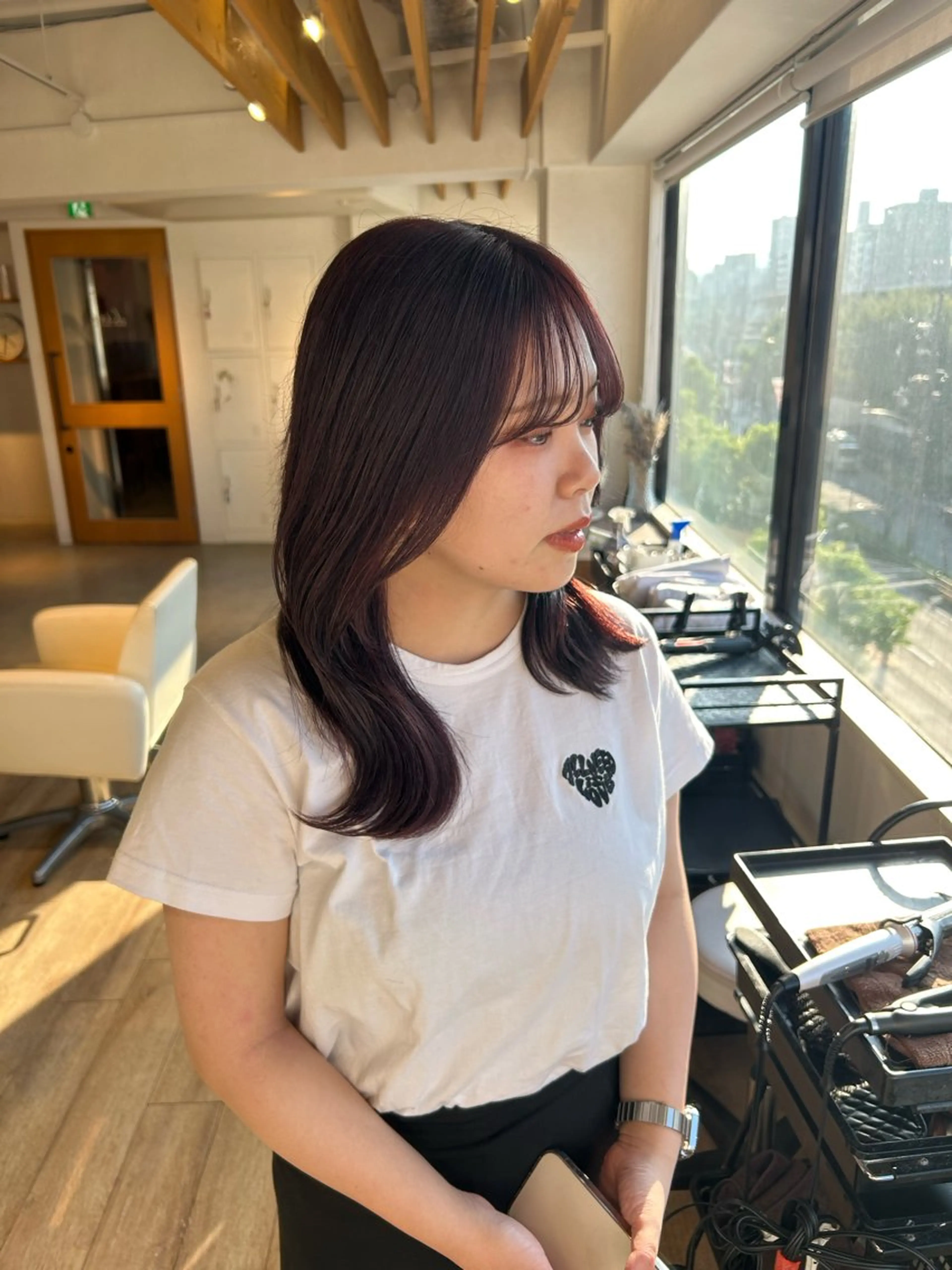 ミディアム 女性専用サロン iiro所属・hina/透明感🍒 【元町】のヘアスタイル