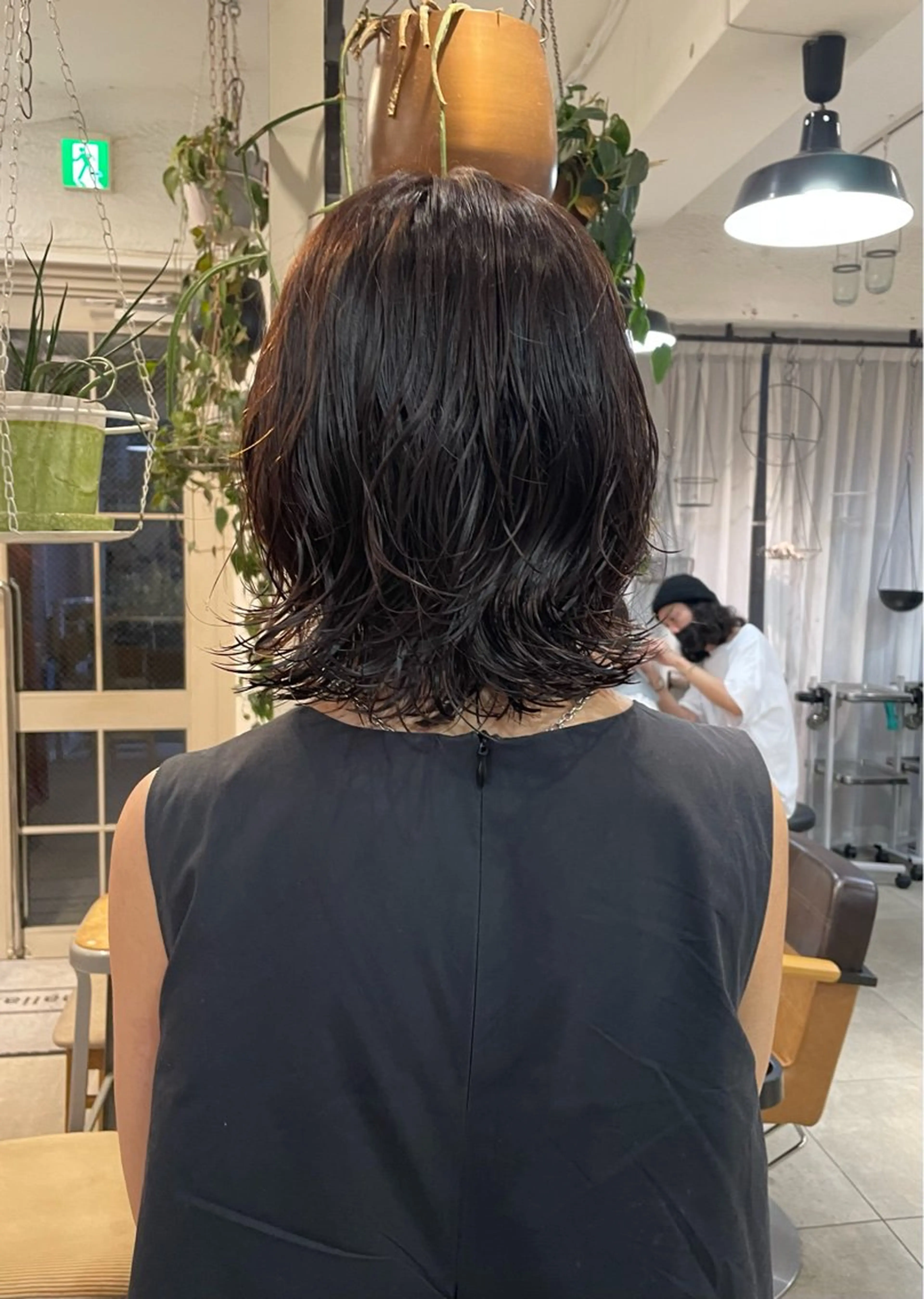 ミディアム パーマ カット パーマ トリートメント ミルクティー× グレージュMOMOのヘアスタイル