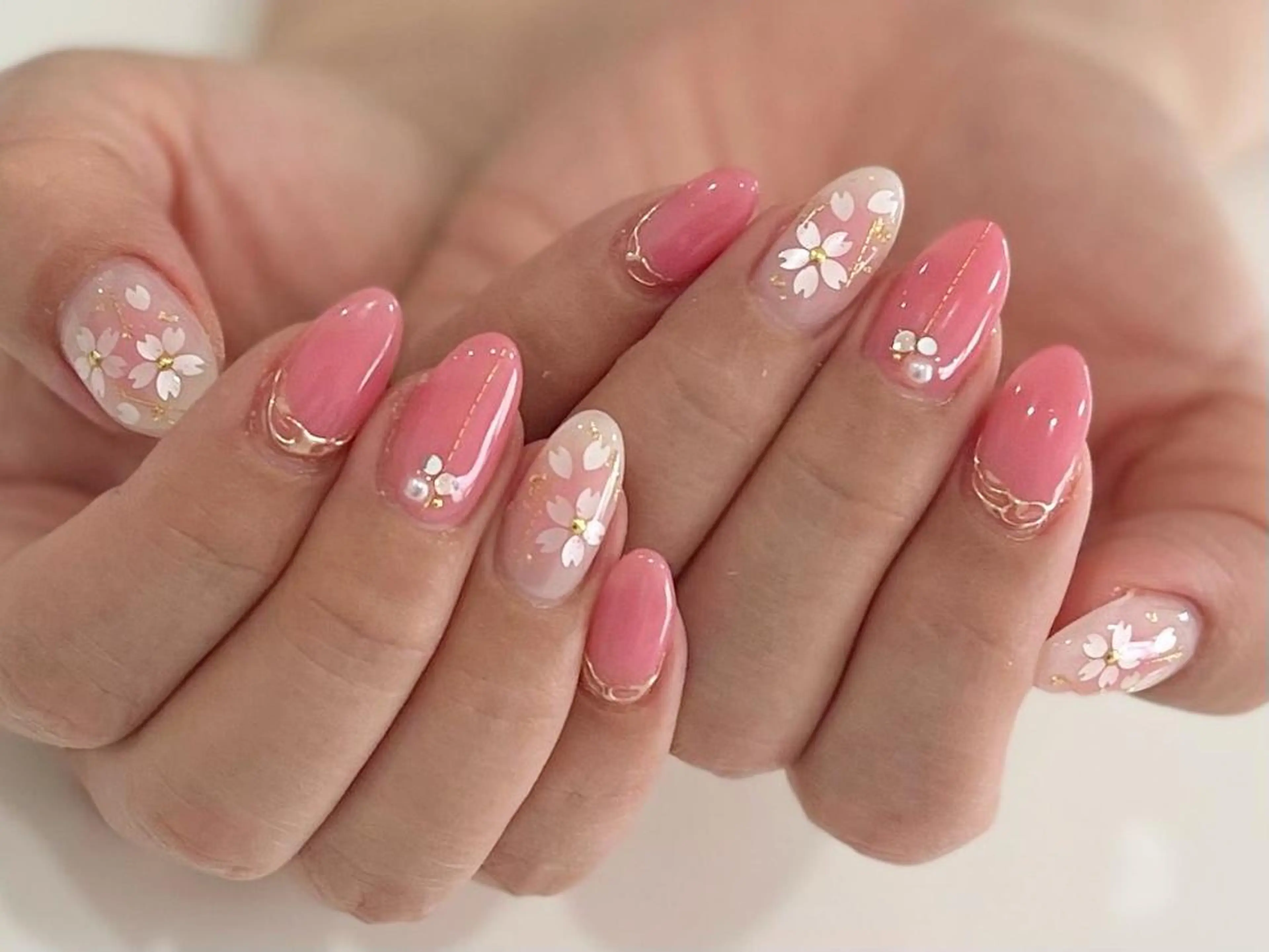 ネイル 桜ネイル フットネイル ニュアンスネイル シンプルネイル 春ネイル ネイル フフラ所属・nail fufla ♡yamane♡のネイルデザイン