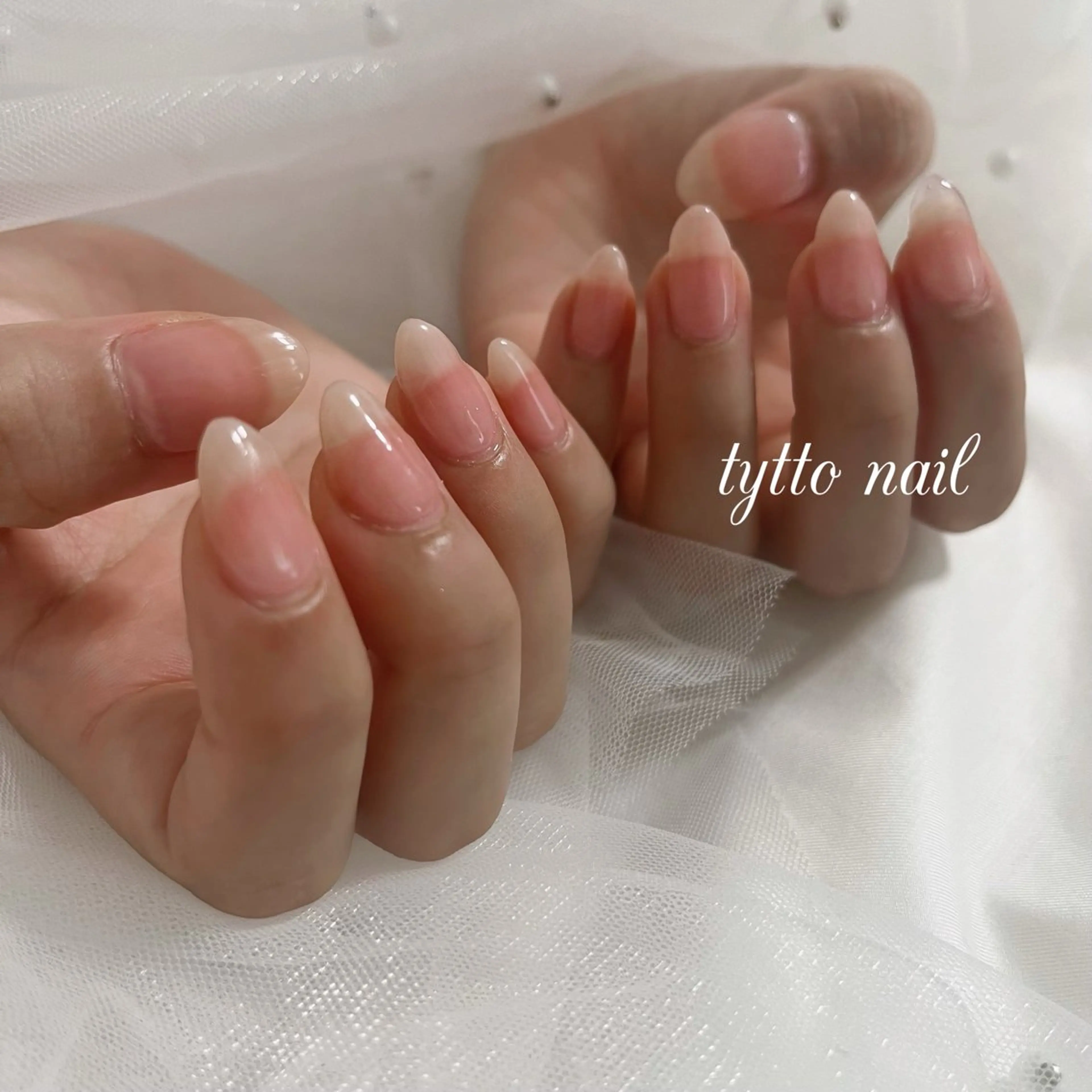 ネイル クリアネイル オフィスネイル ワンカラーネイル ピンク シンプルネイル ハンドネイル tytto nail ❤︎‪‪eri‪‪のネイルデザイン