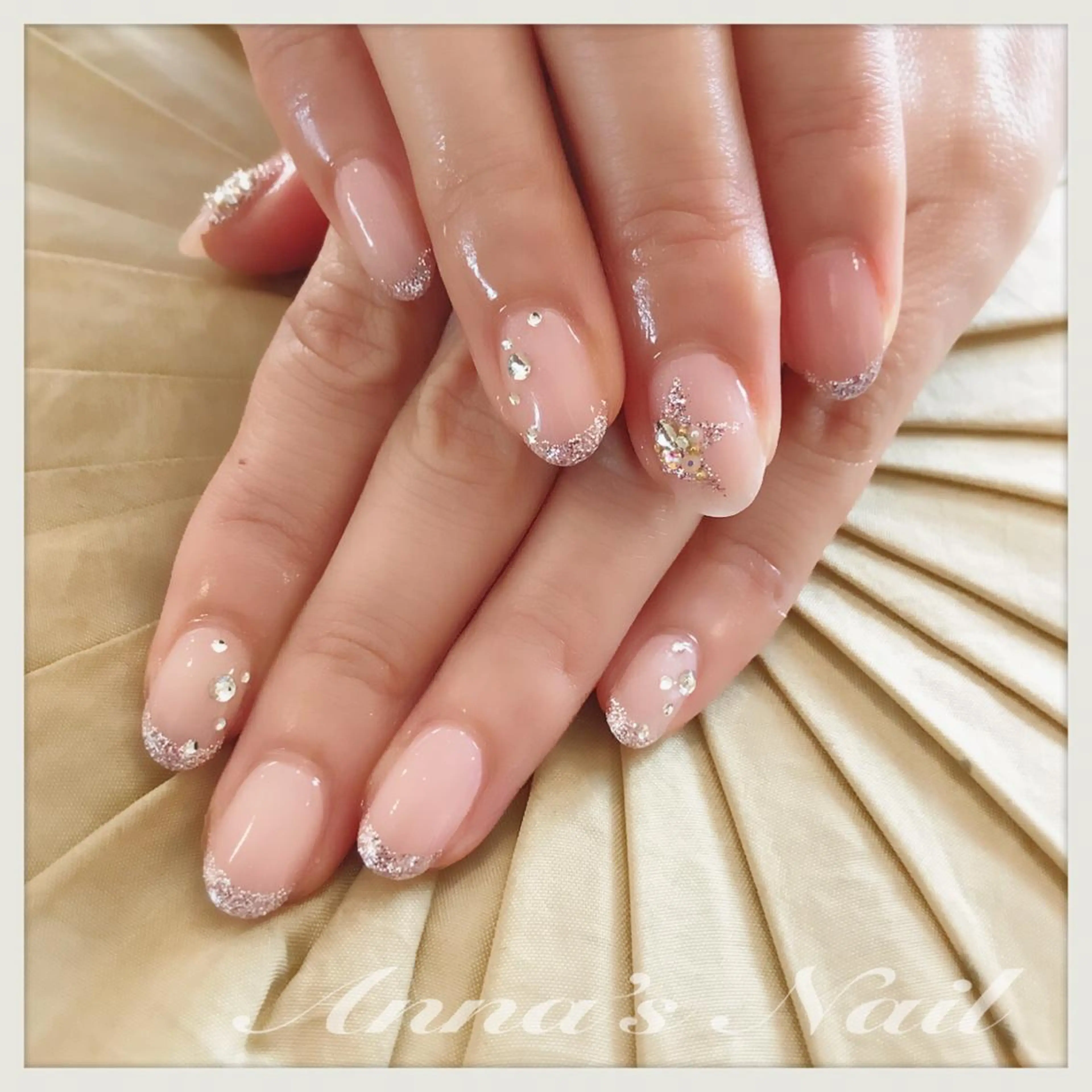 ネイル ラメ(グリッター) ピンク Anna’s Nail所属・清口 杏奈のネイルデザイン