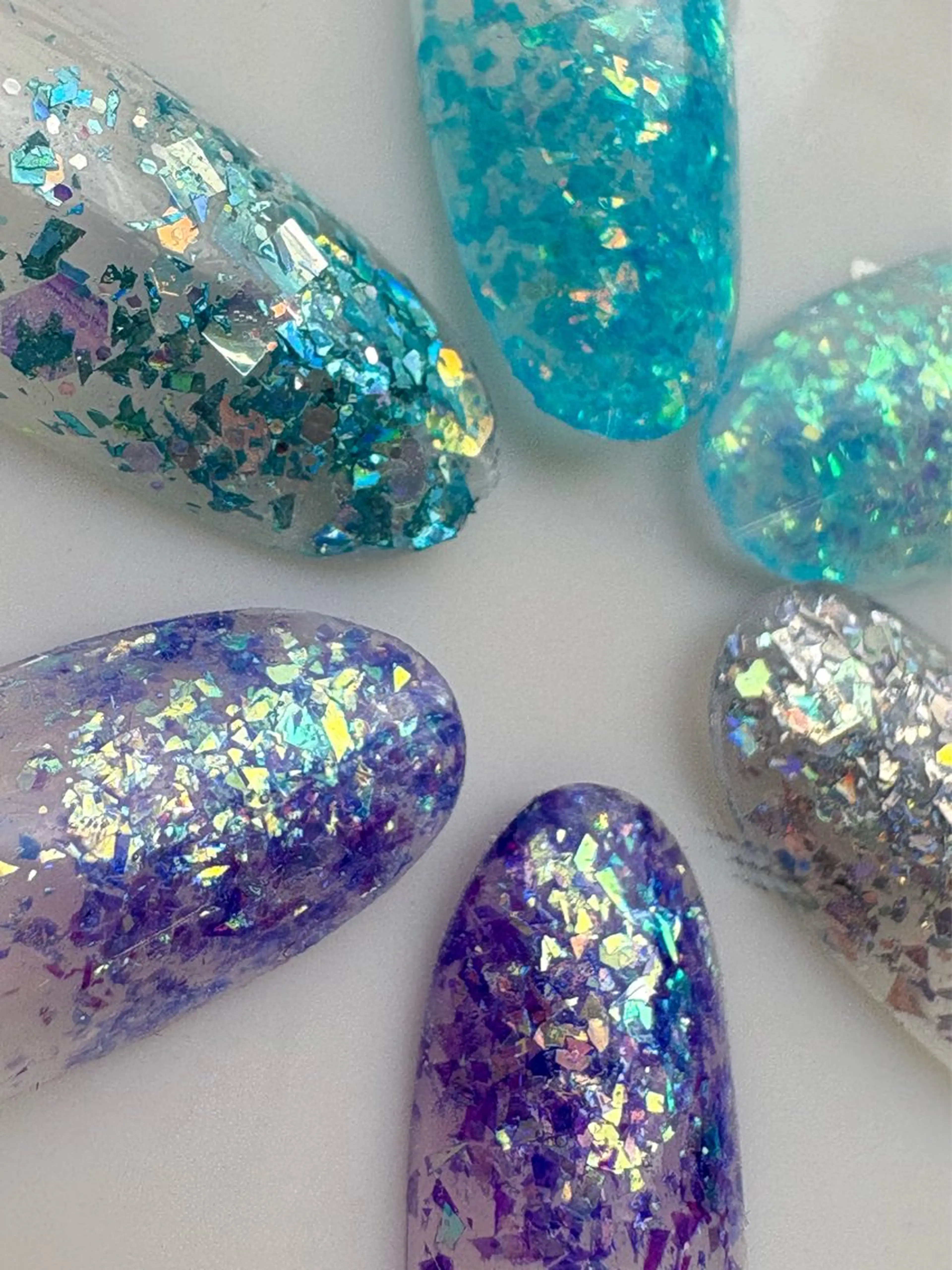 ネイル ブルー ホログラムネイル KITTY所属・KITTY ໒ ᩧ꒱Harukaのネイルデザイン