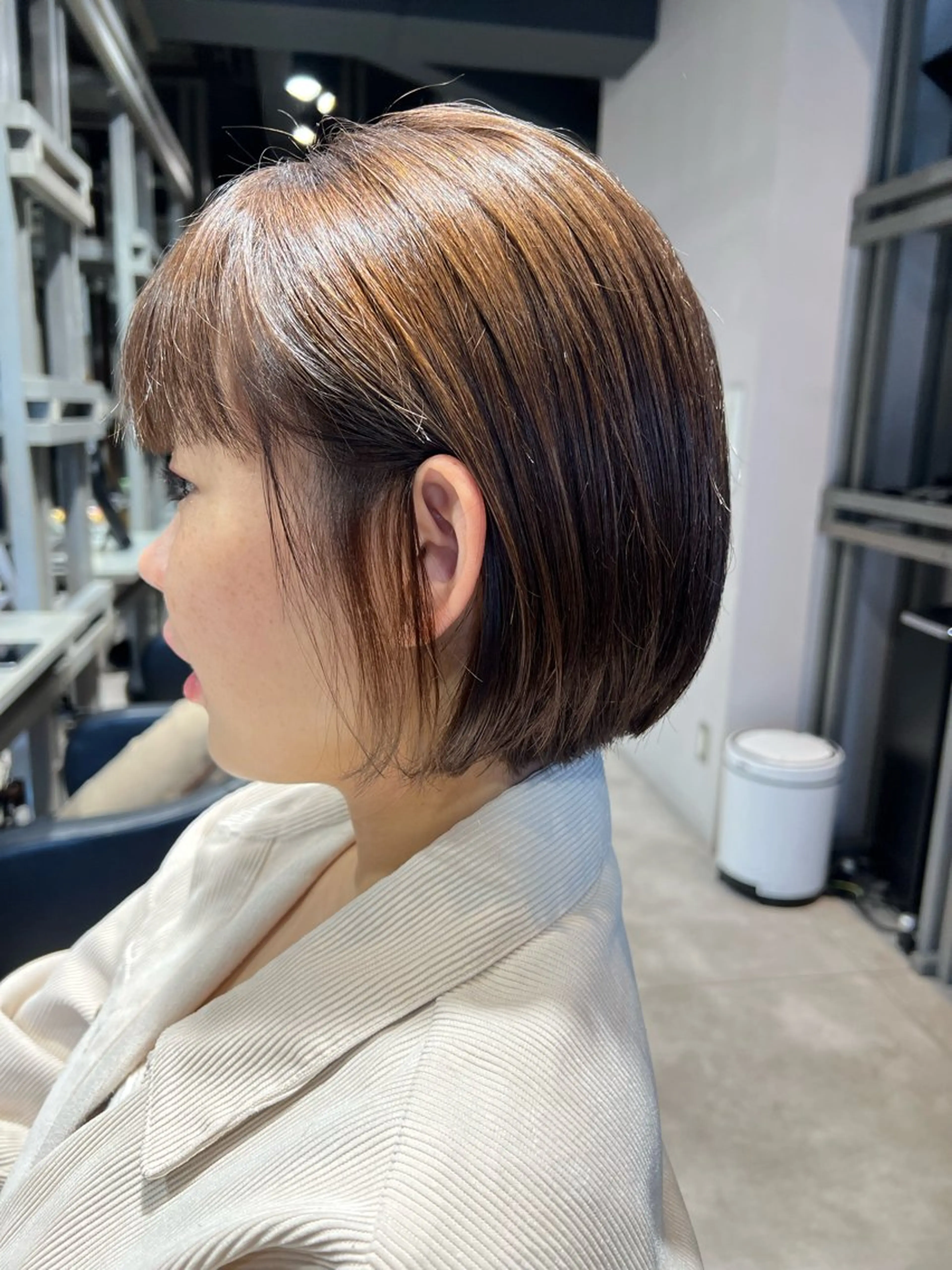ショート カラー オレンジ ボブ ヘアカラー トリートメント ヘッドスパ ✨髪質改善矯正× ブリーチ✨YU-KIのヘアスタイル