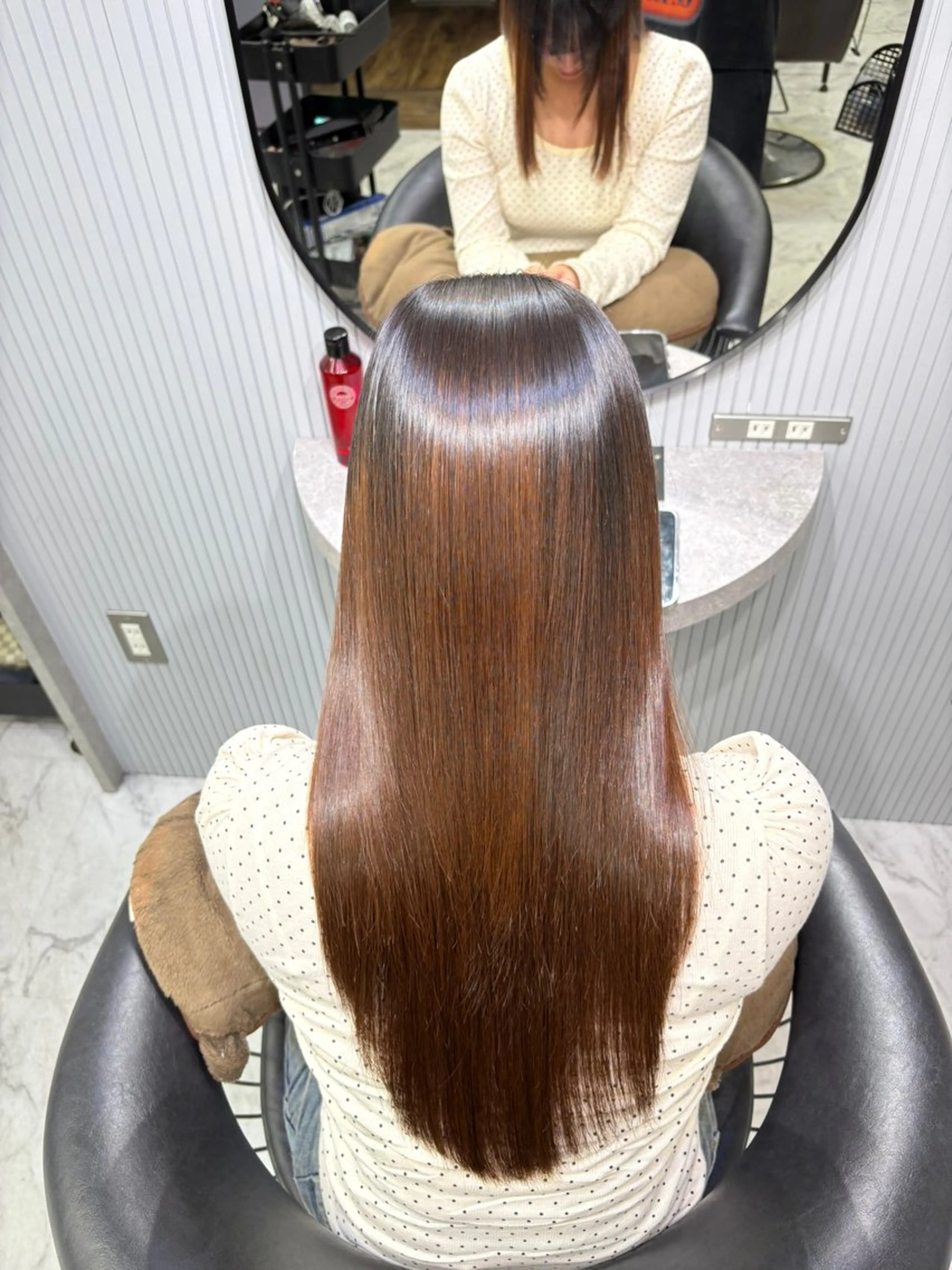 セミロング 縮毛矯正 RAFTOKYO　2nd所属・RAF RYUTOのヘアスタイル