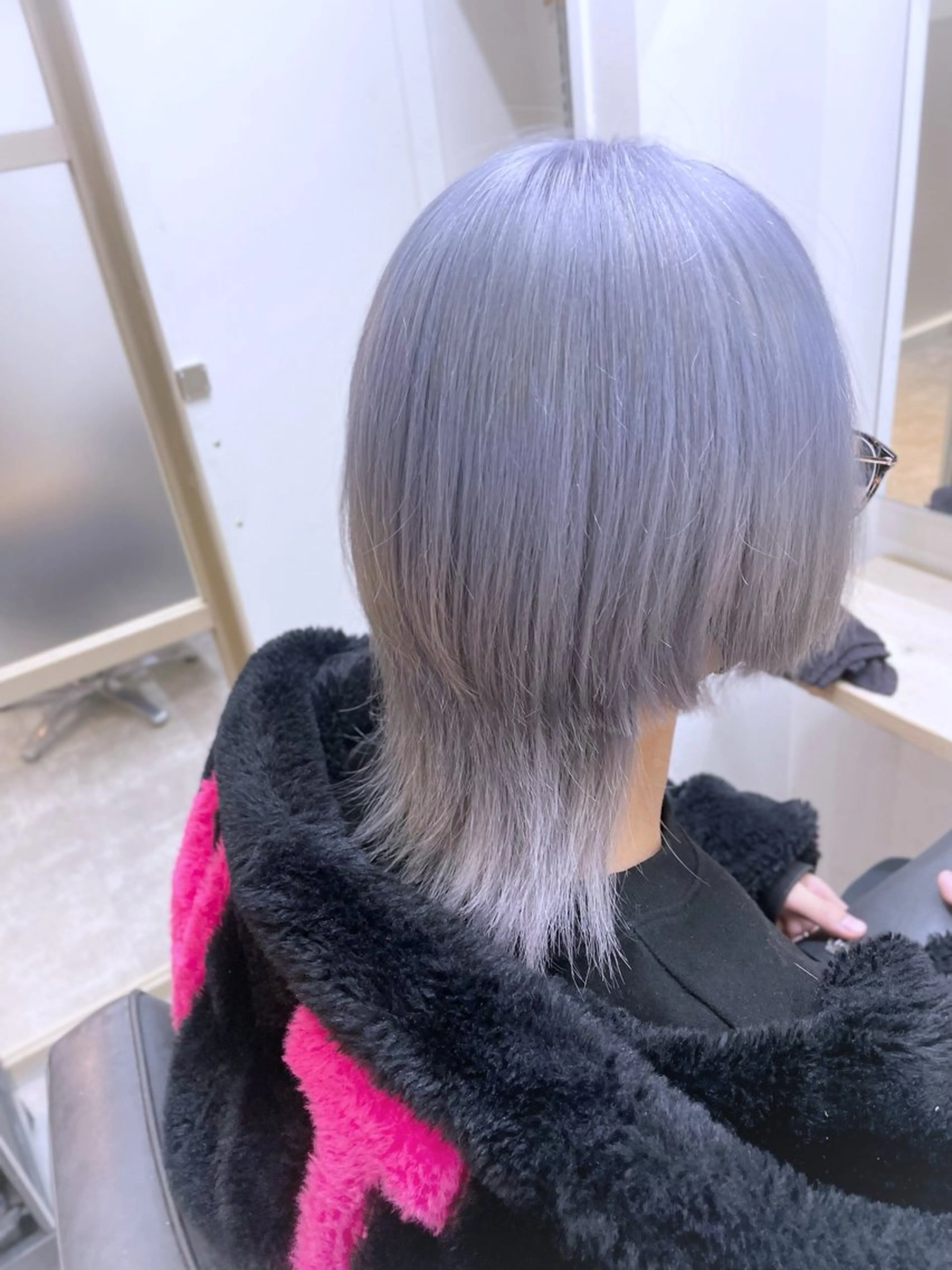 ミディアム カラー メンズ カット ヘアカラー トリートメント EMANON新宿南口所属・🦄中性ウルフ ☁️Shiori🦄のヘアスタイル