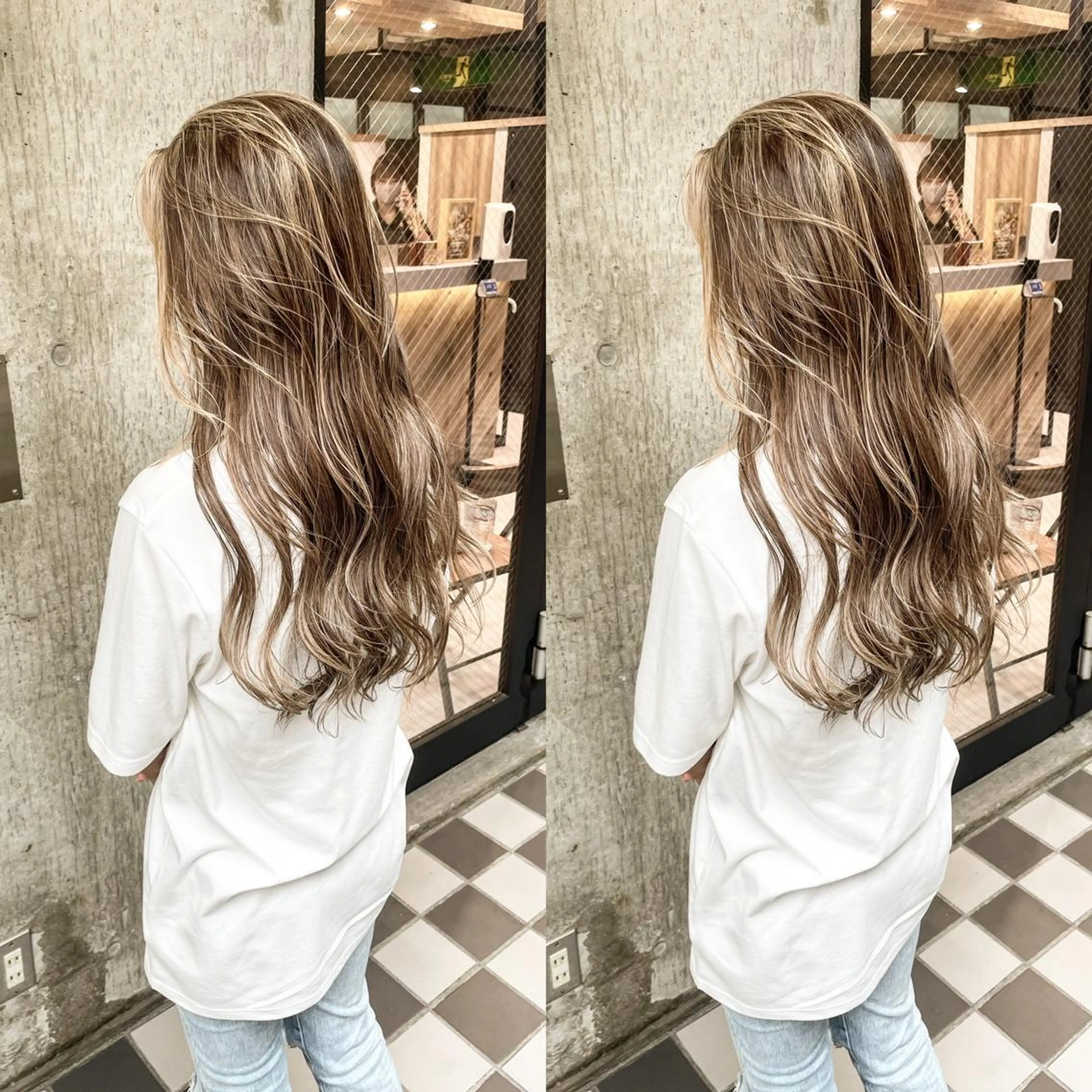 ロング カラー ヘアアレンジ ヘアカラー TATSUYA アートディレクターのヘアスタイル