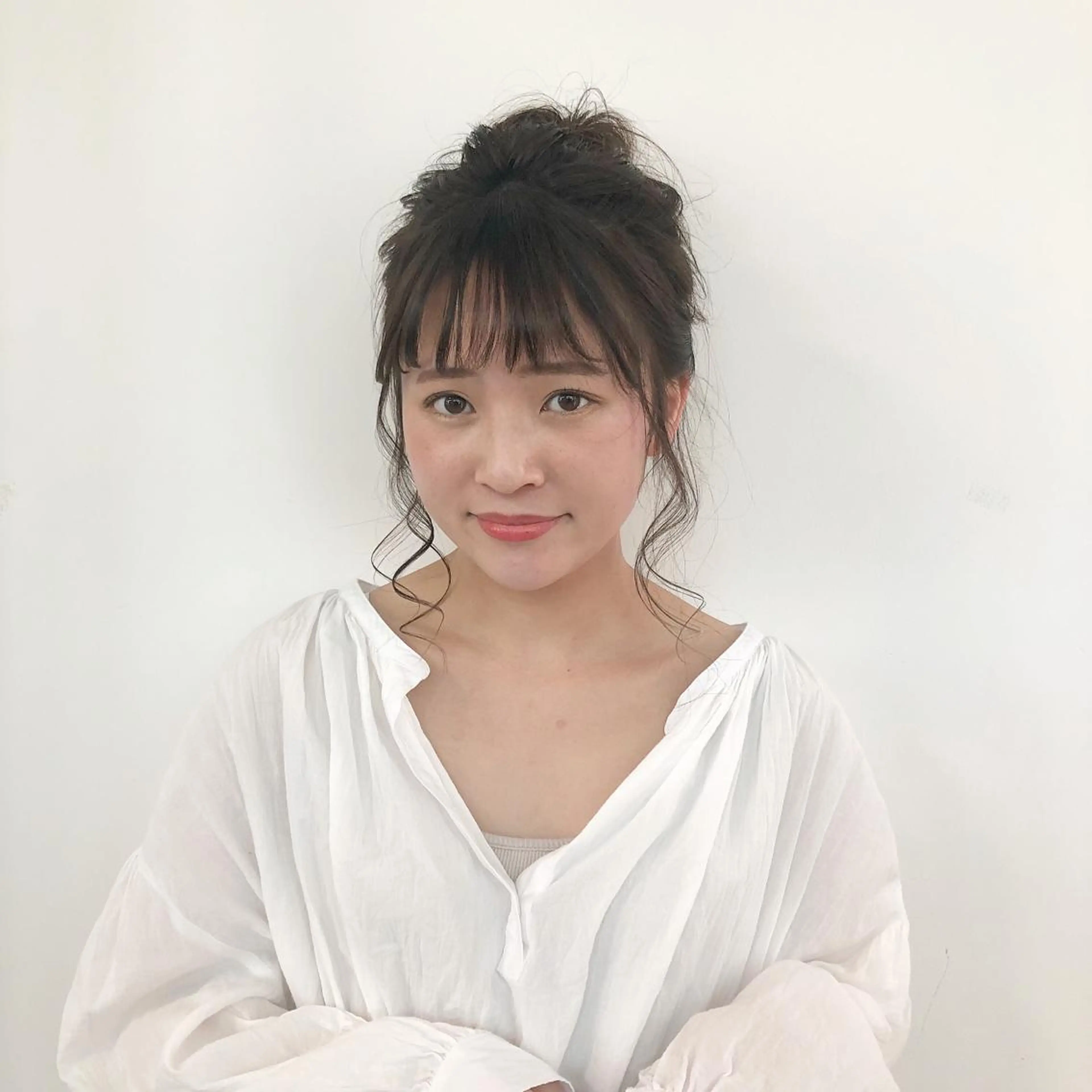 セミロング ヘアアレンジ 榎園 由美のヘアスタイル