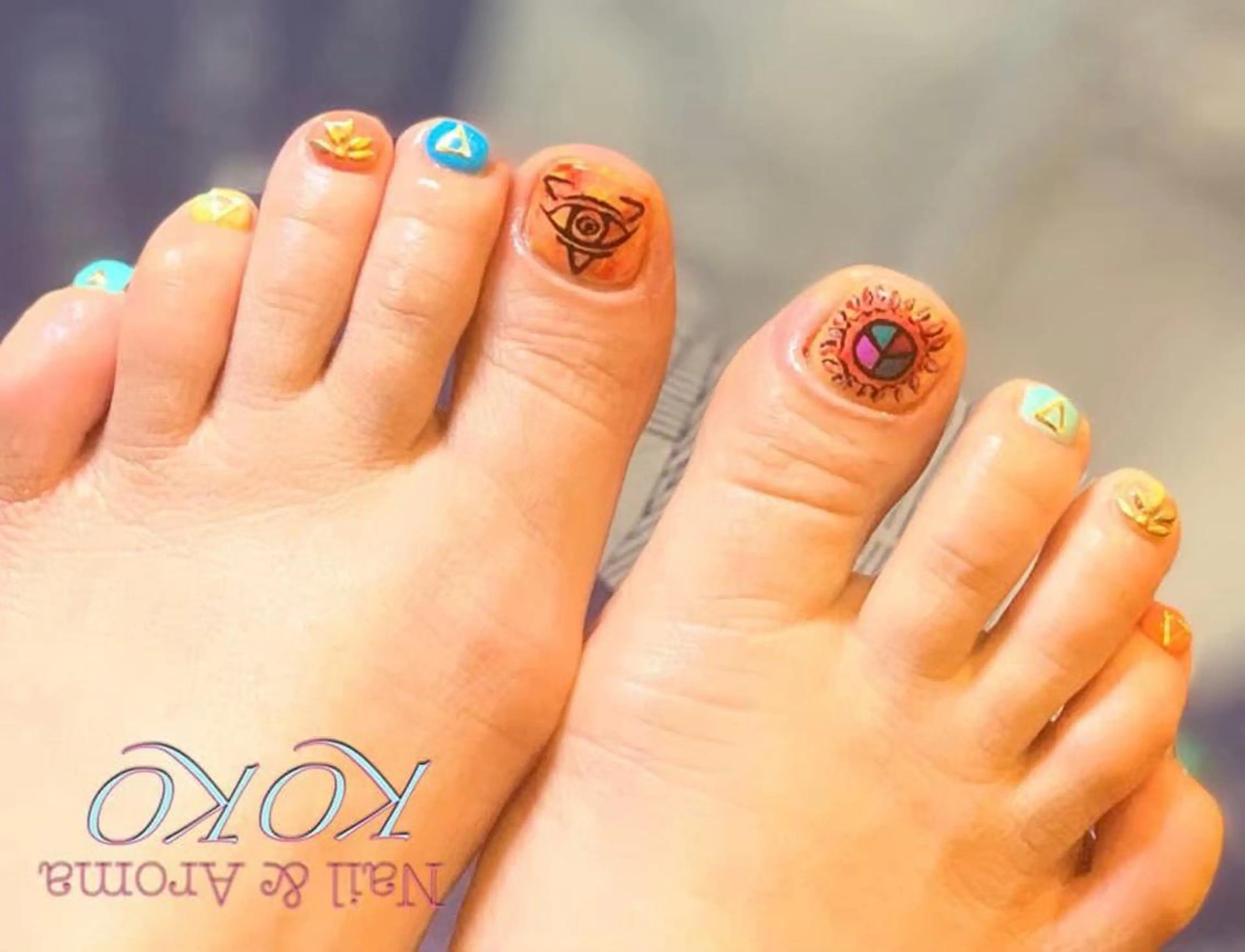 ネイル アートネイル フットネイル 持ち込み フットネイル Nail_Aroma KOKOのネイルデザイン