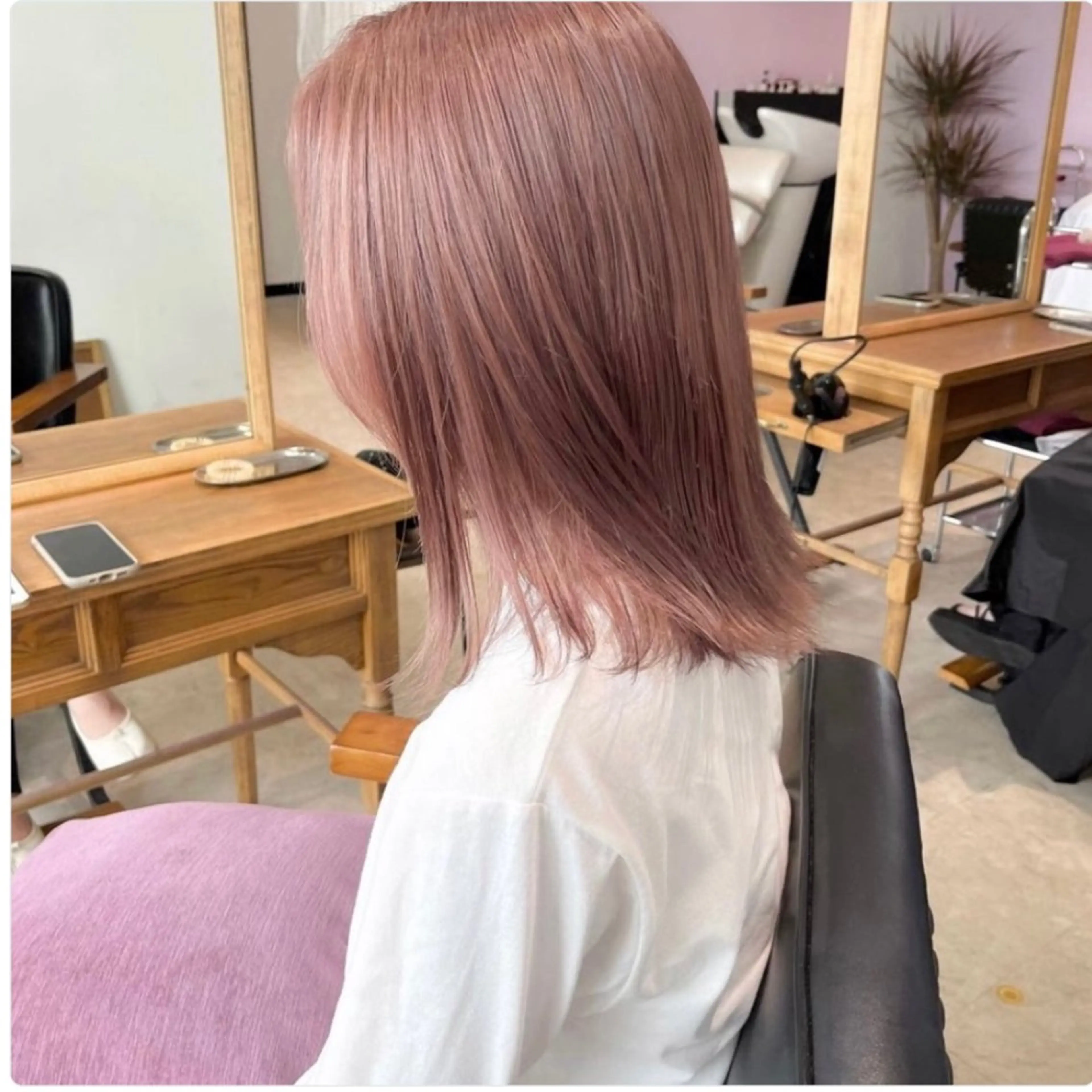 カラー ベージュカラー ピンクカラー ピンクベージュ MATTY azusaのヘアスタイル