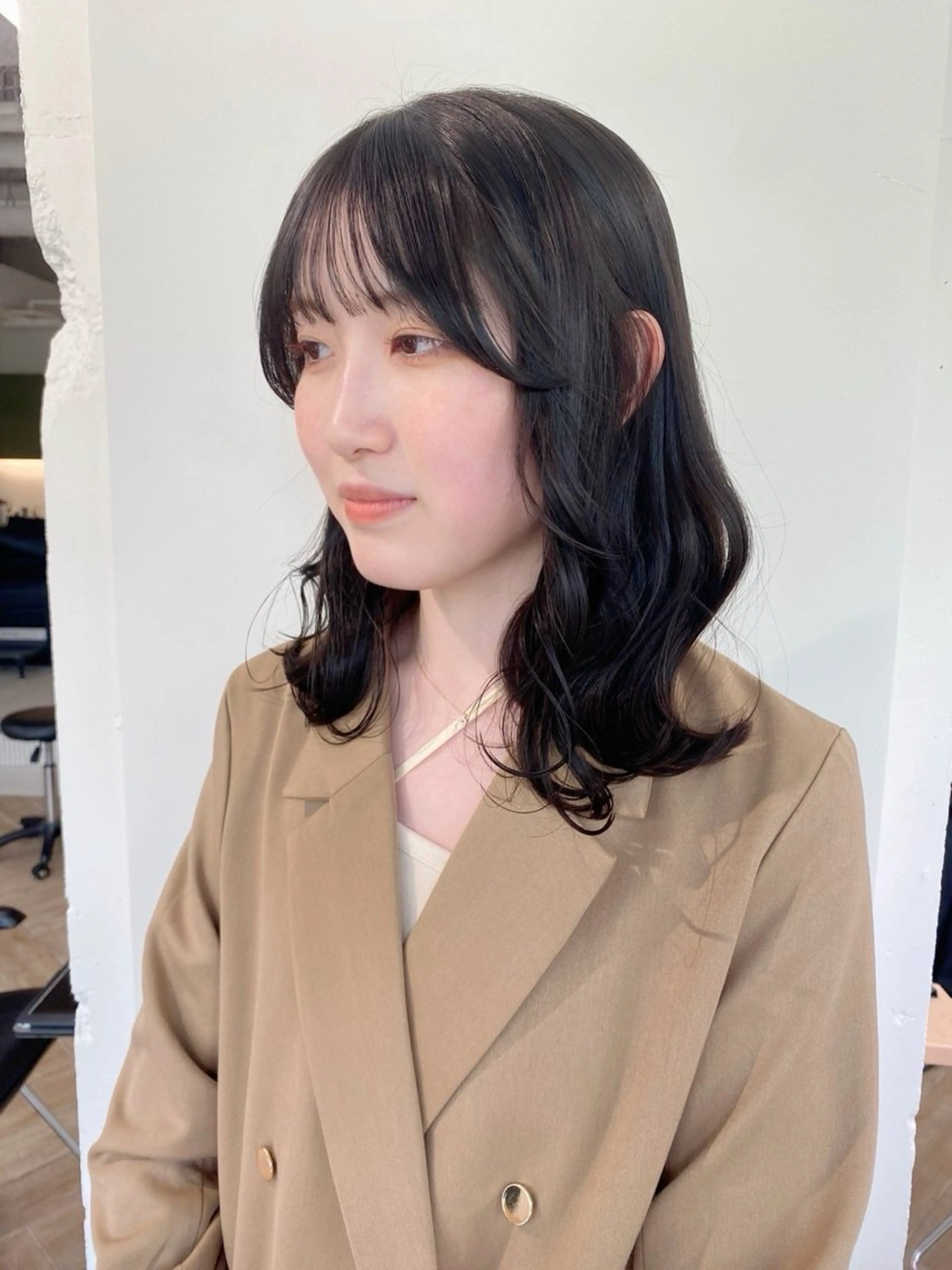 ミディアム rino カットモデル/名古屋のヘアスタイル