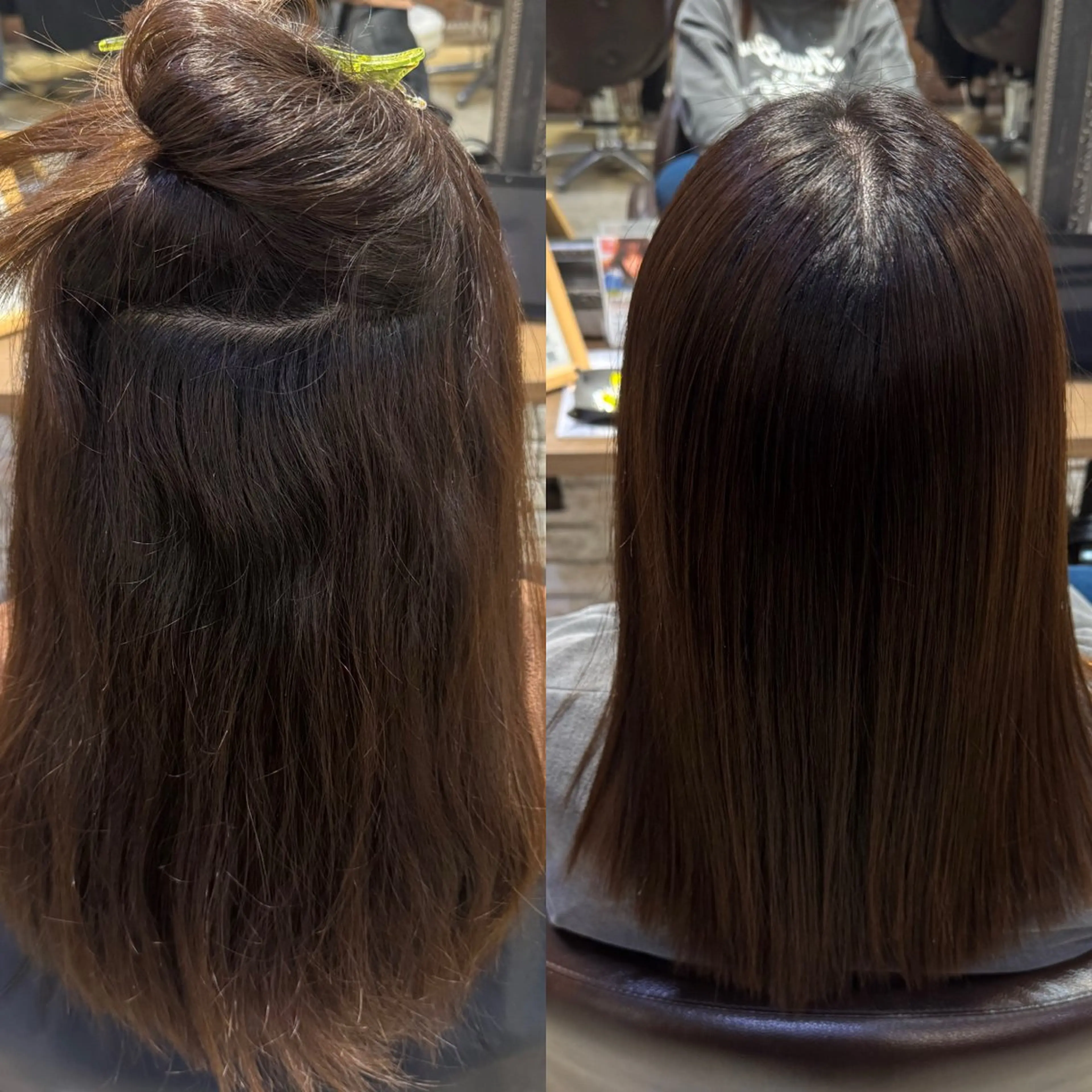 セミロング カット 縮毛矯正 トリートメント 古川 流久のヘアスタイル