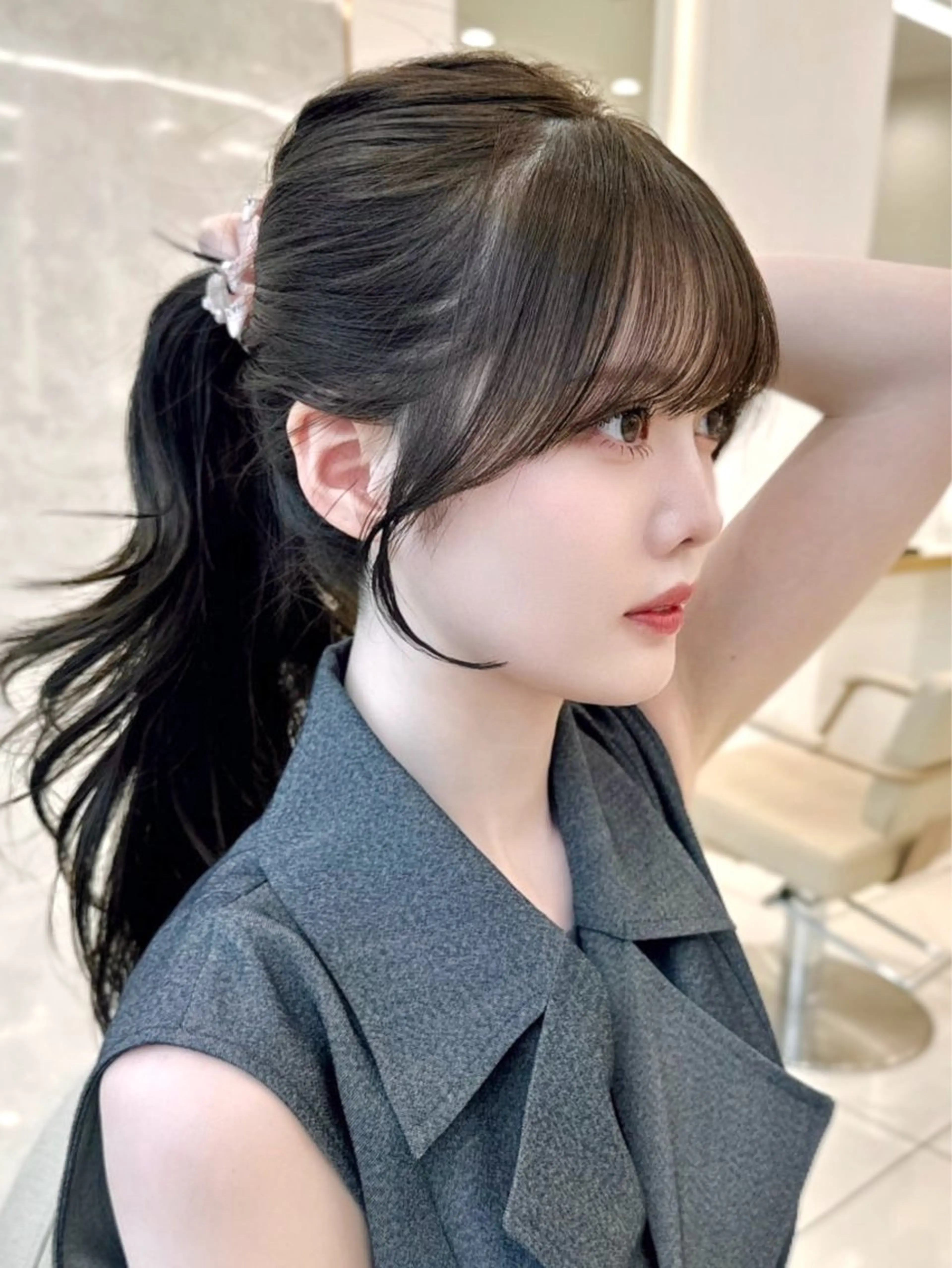 ロング カラー カット ヘアカラー トリートメント MAEUL luna所属・前髪顔周り/レイヤー 韓国/桔川恒のヘアスタイル