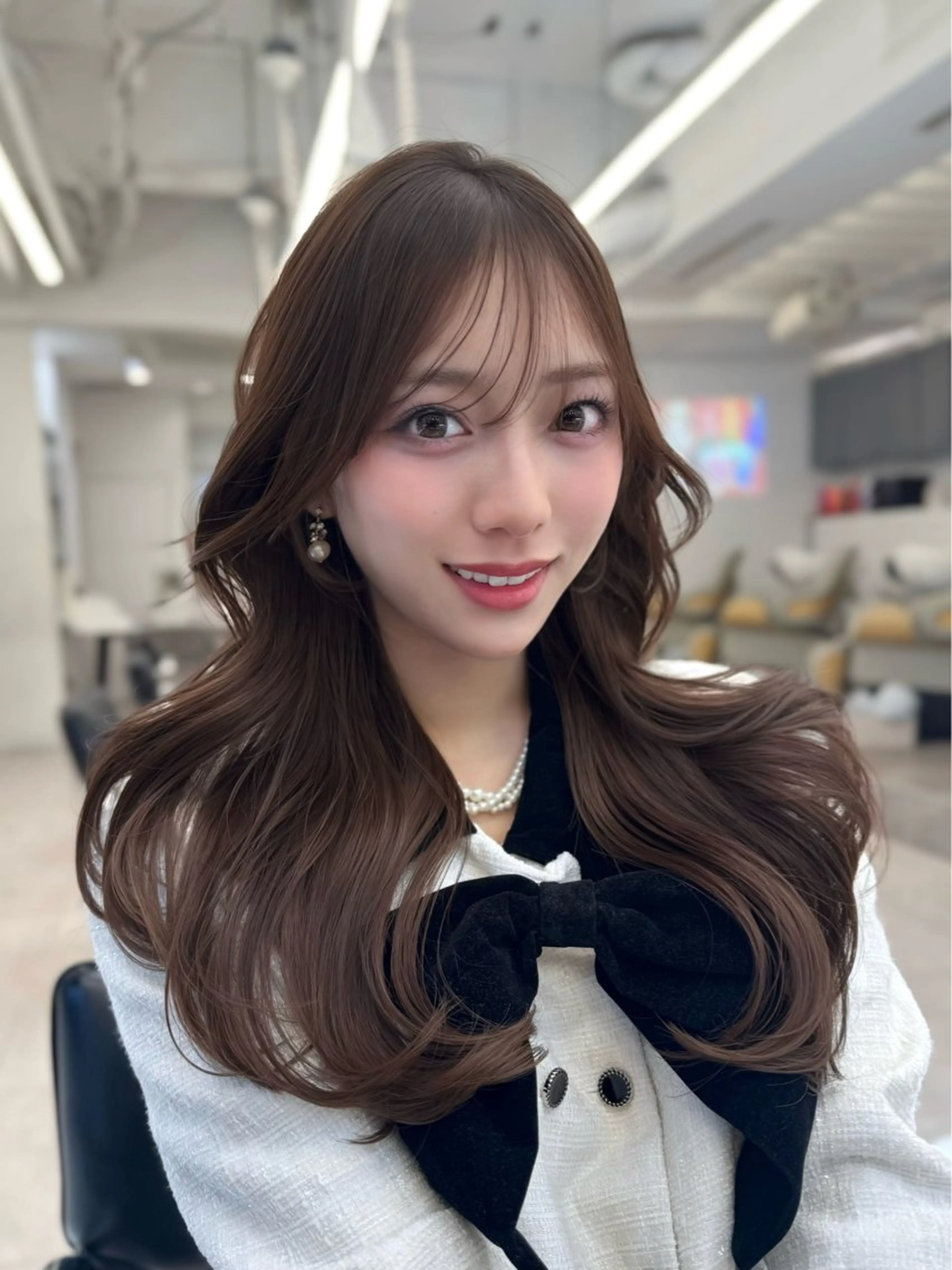 ロング カラー カット ヘアカラー 高島大登/顔周り /レイヤーカットのヘアスタイル