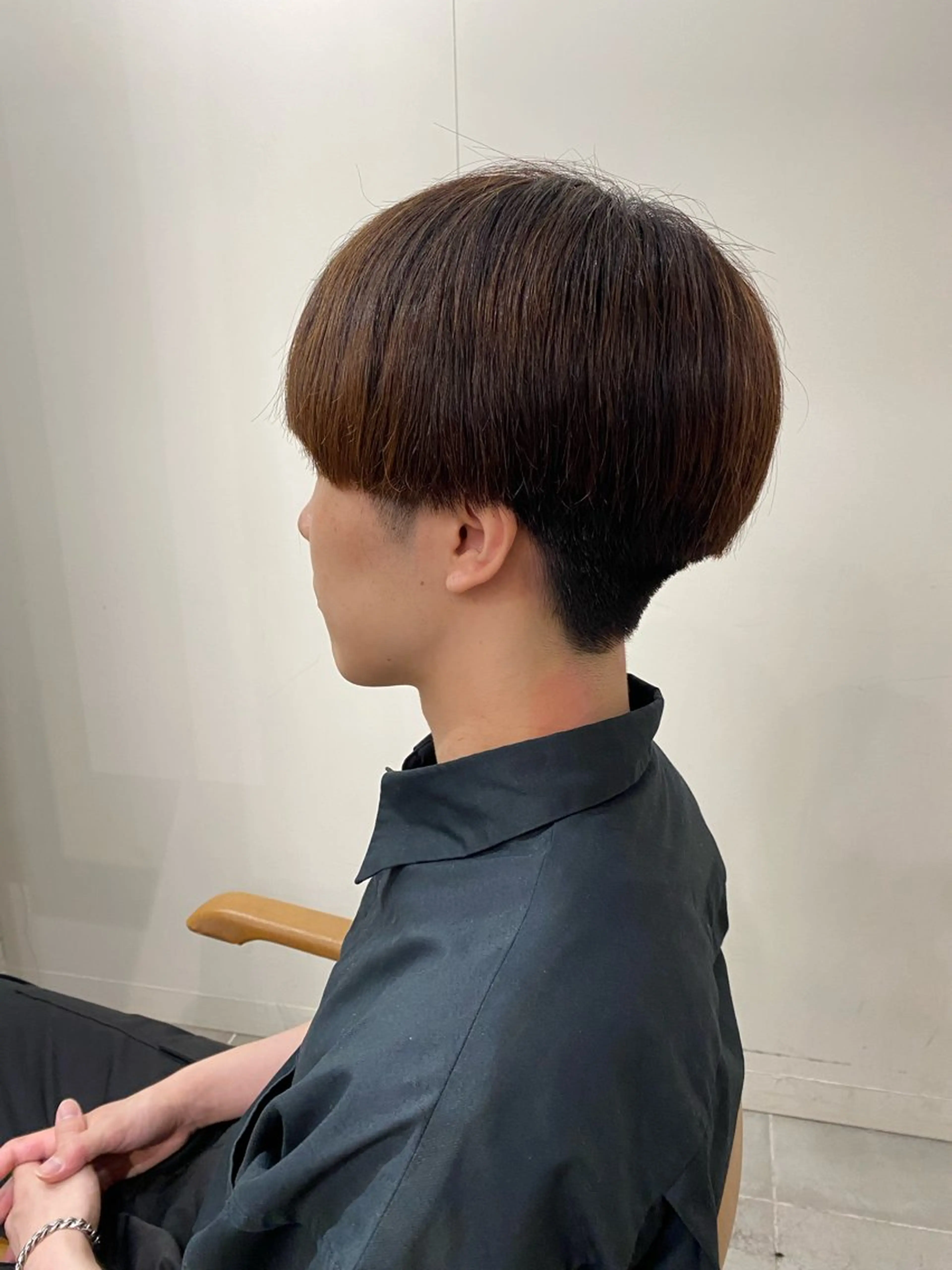 メンズ マッシュ センターパート 田形清流のヘアスタイル
