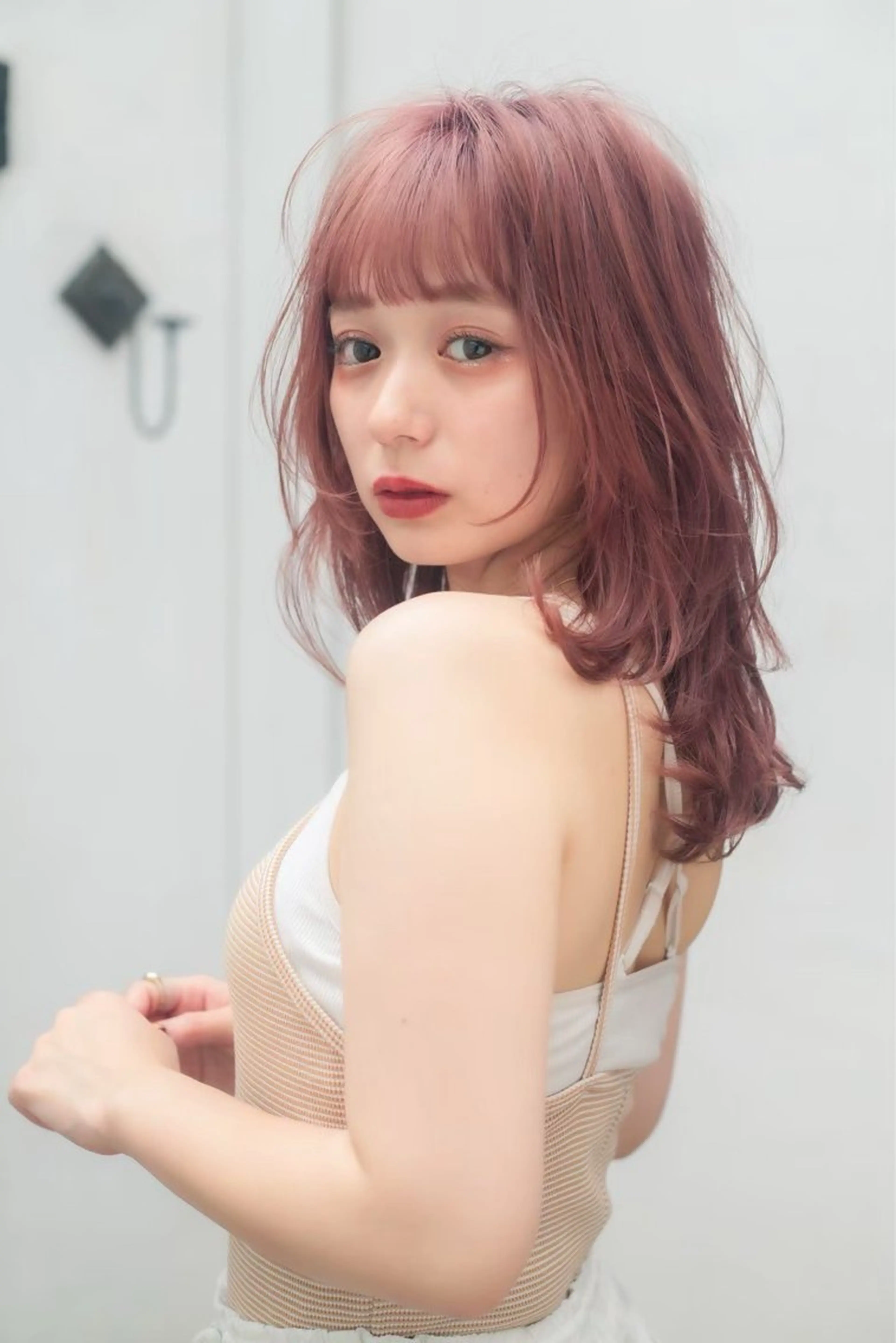ロング パーマ ボブ縮毛矯正 韓国レイヤーRINAのヘアスタイル