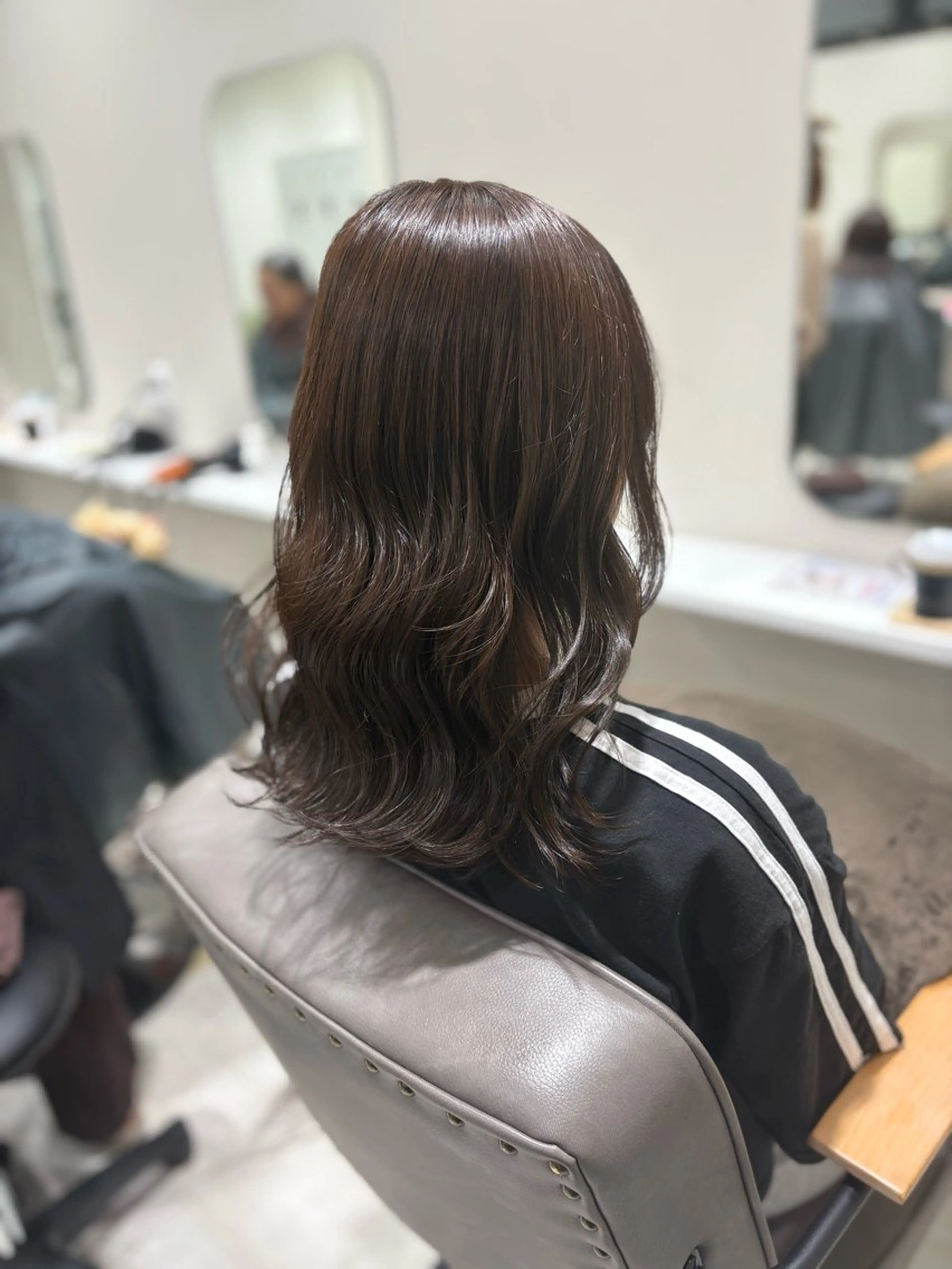 セミロング アッシュ アッシュグレー アッシュグレージュ ヘアカラー 🍒Ayana🍒 艶カラー🍒のヘアスタイル