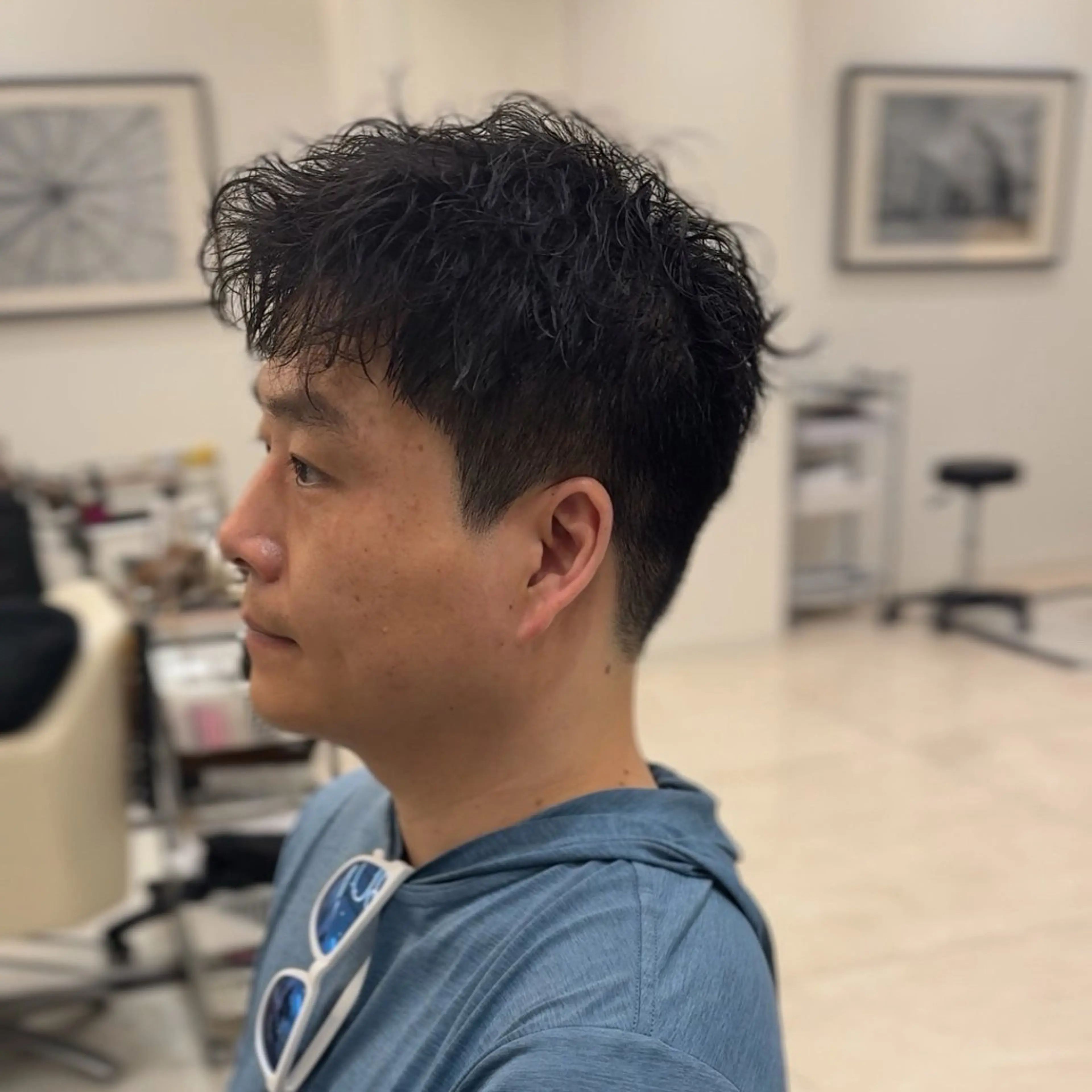 ショート パーマ メンズ カット パーマ SALOWIN名古屋Suite店所属・名古屋のメンズ特化 美容師/わたるのヘアスタイル