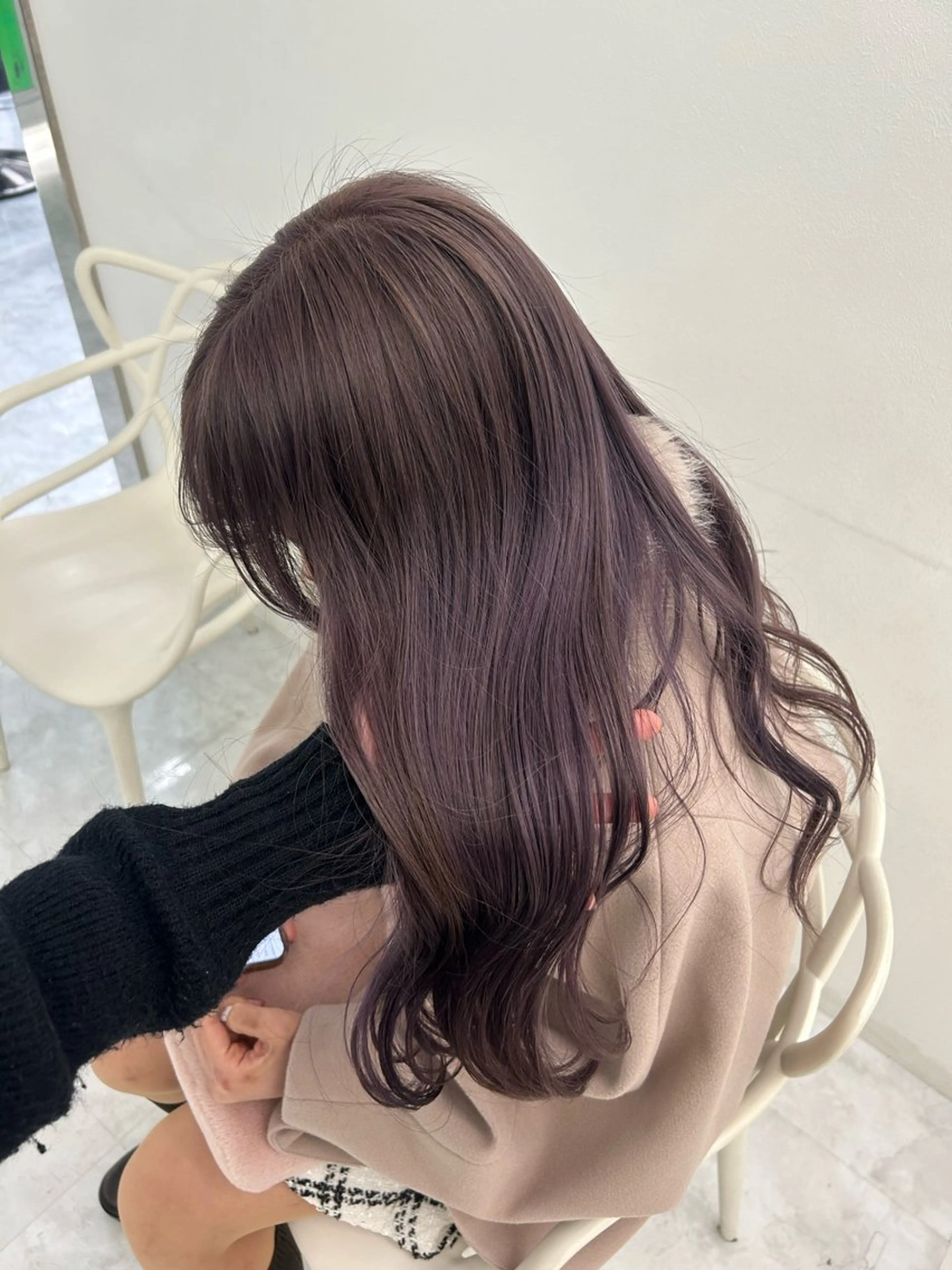 ロング ヘアカラー トリートメント 淡色ラベンダー♡ ニーナ🎀🦙のヘアスタイル