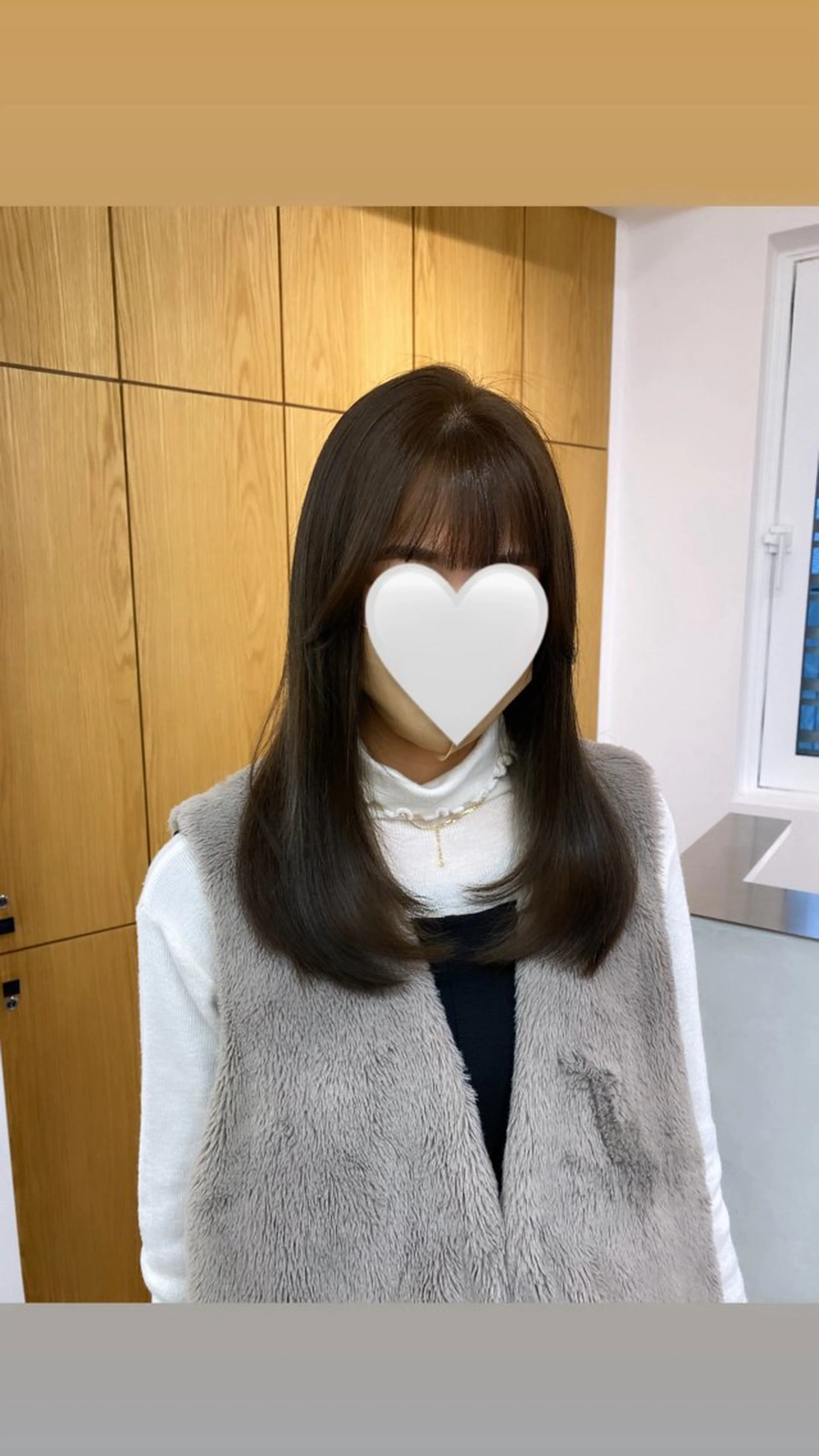 セミロング レイヤーカット 縮毛矯正 濱﨑 紅葉のヘアスタイル