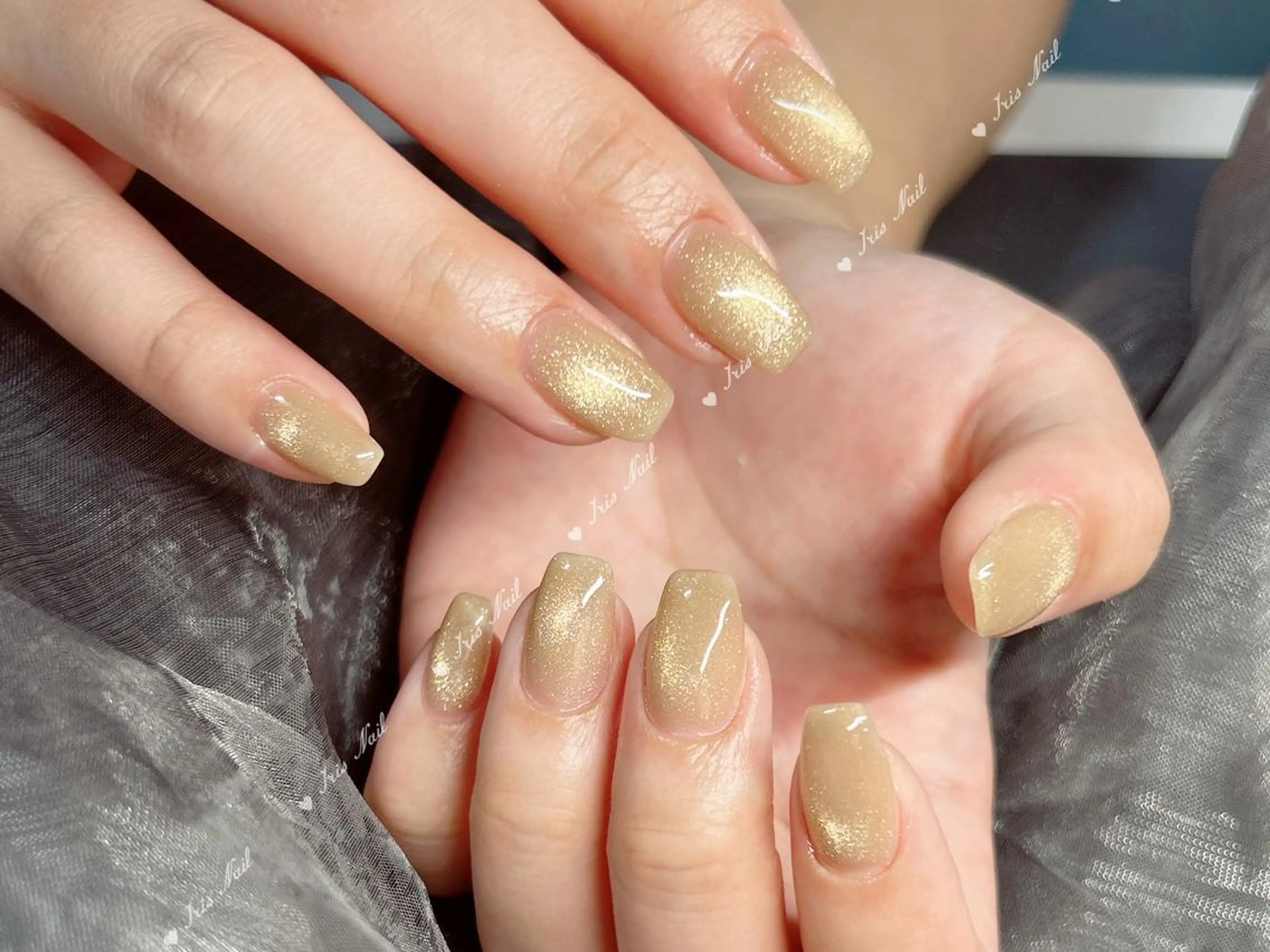 ネイル マグネットネイル マグネットワンカラー ワンカラーネイル ハンドネイル ハンドケア 藤江 月のネイルデザイン