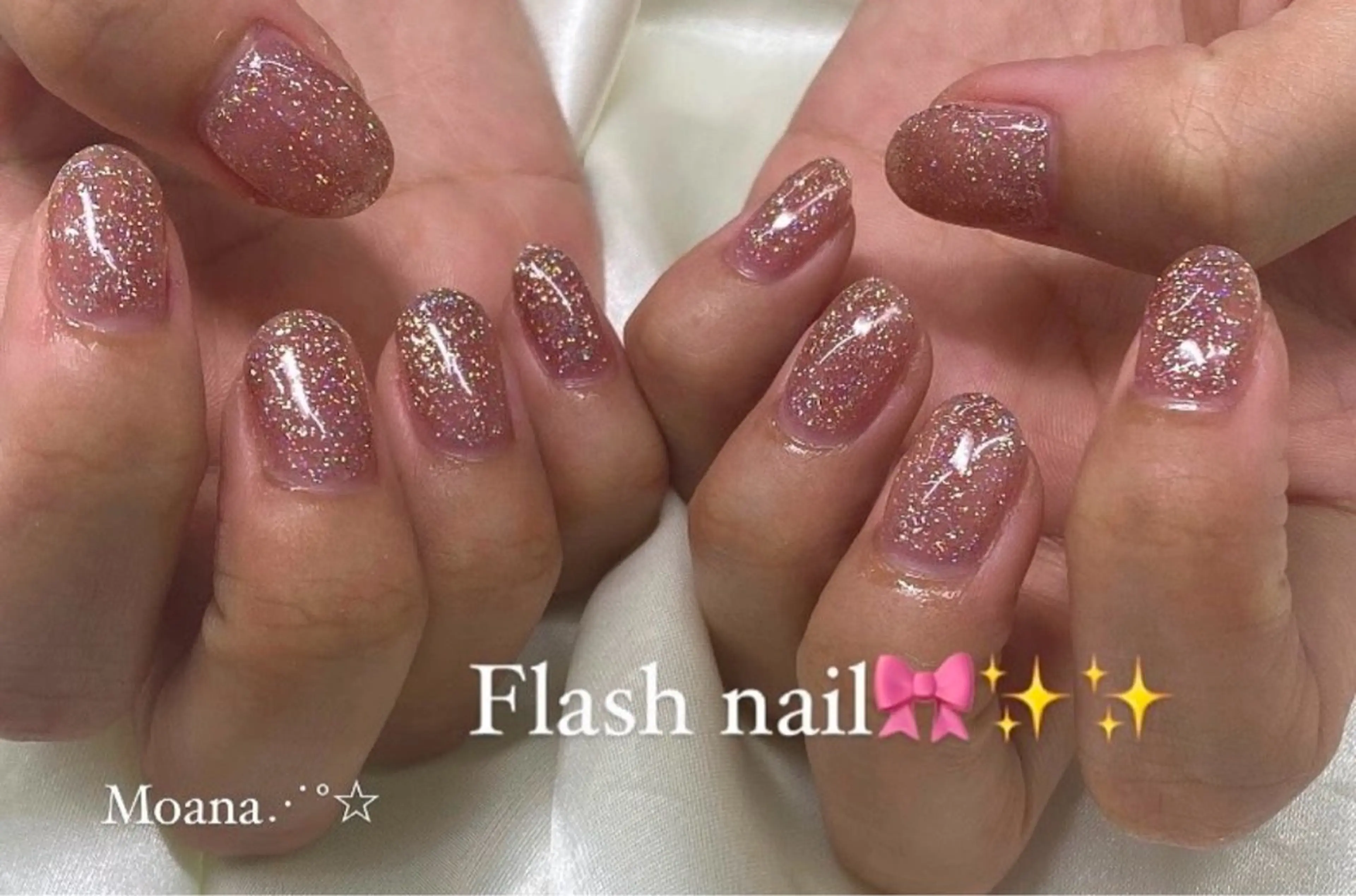 ネイル フラッシュネイル ワンカラーネイル 冬ネイル MoanaNail Manamiのネイルデザイン