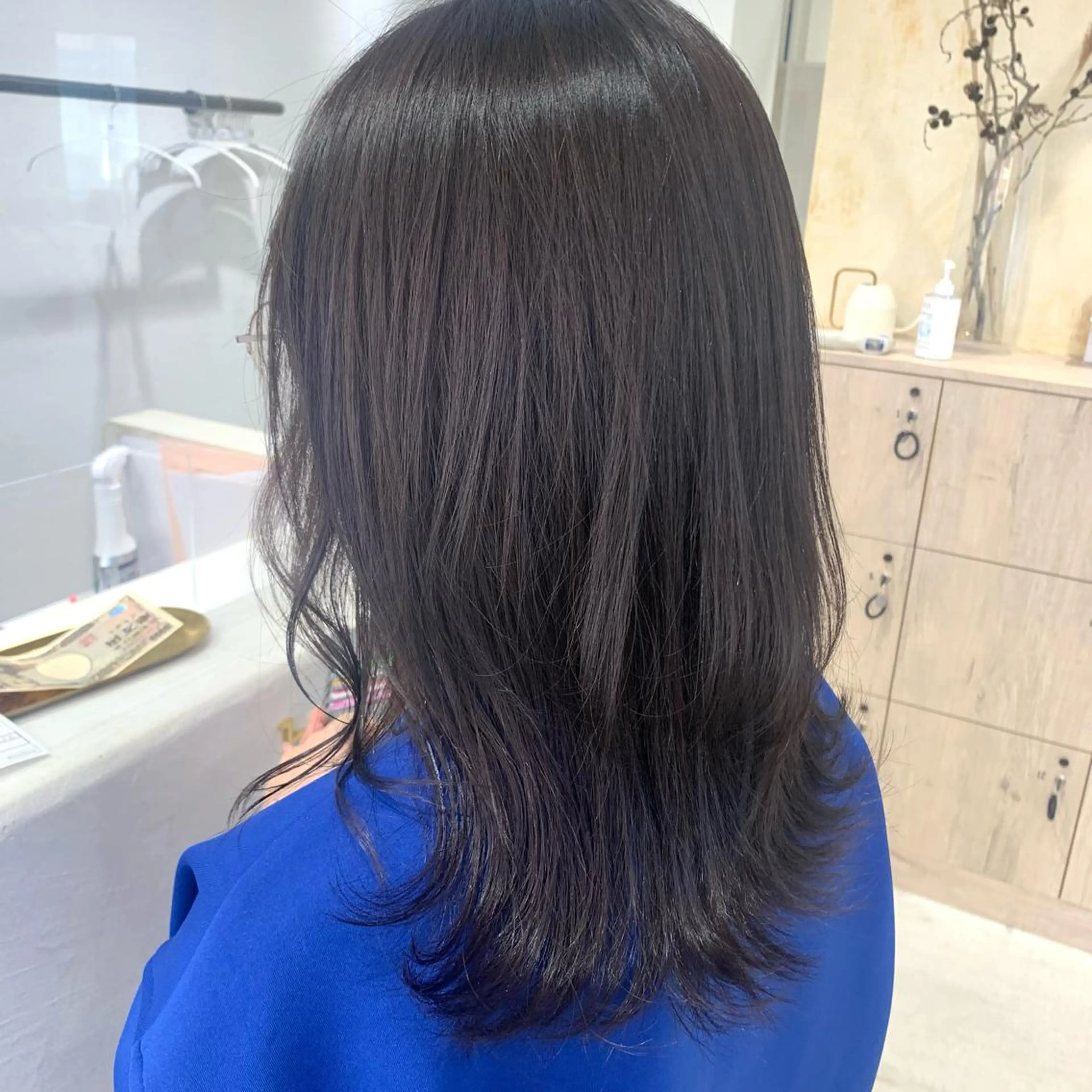 ミディアム カラー グレージュ ヘアカラー トリートメント ボブ/美髪矯正 /佐藤　奈巳のヘアスタイル