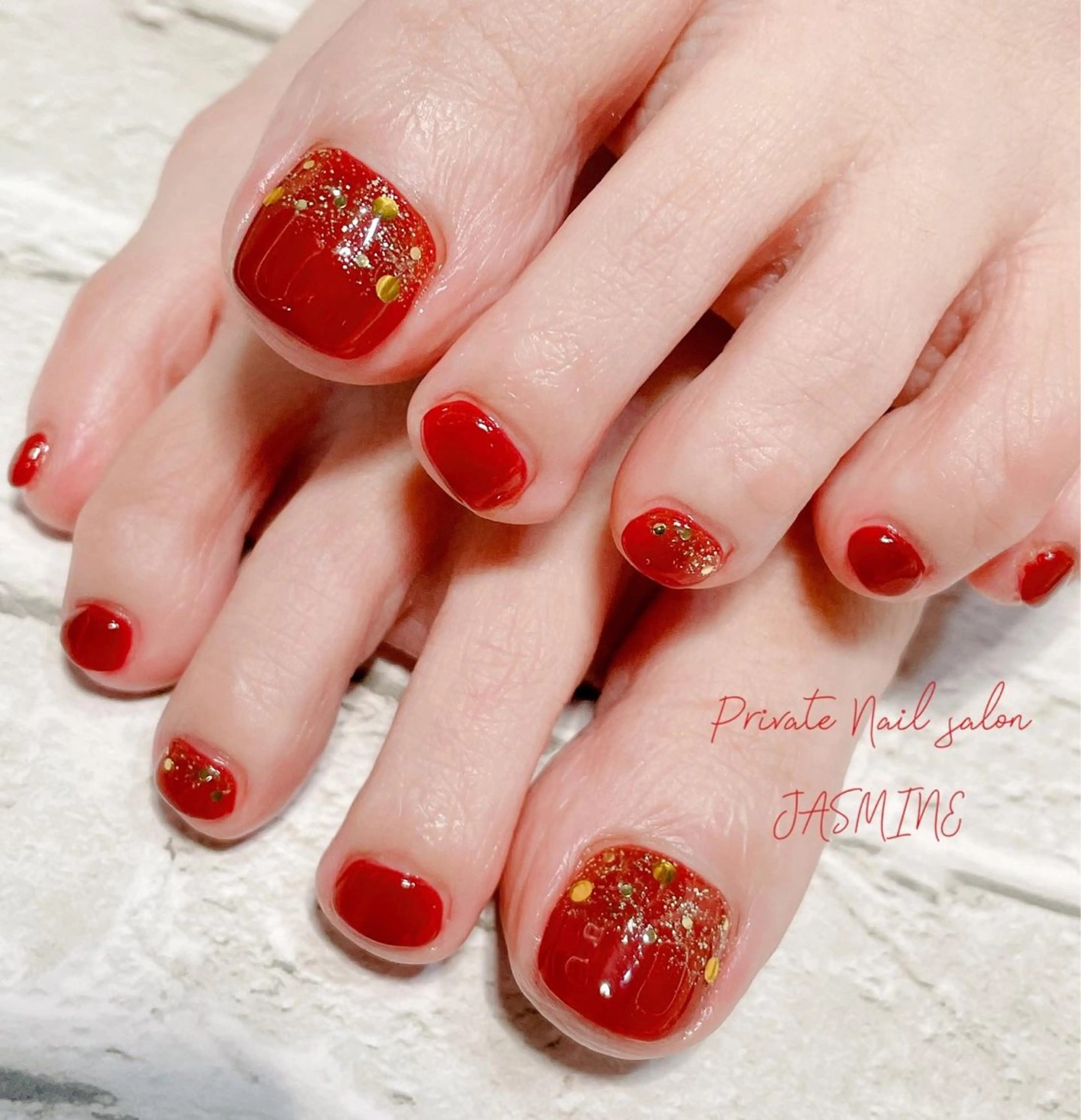 ネイル フットネイル フットネイル Nail salon JASMINEのネイルデザイン