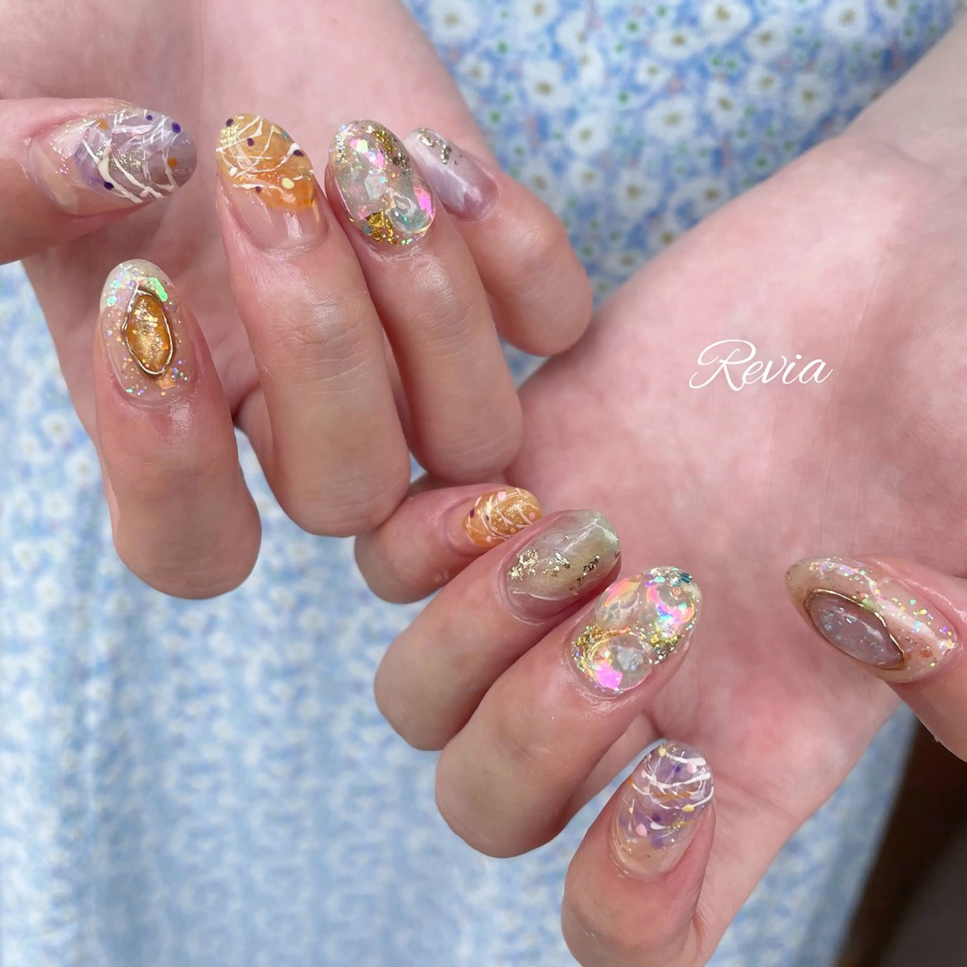 ネイル ハンドネイル revia所属・ERI Nailistのネイルデザイン