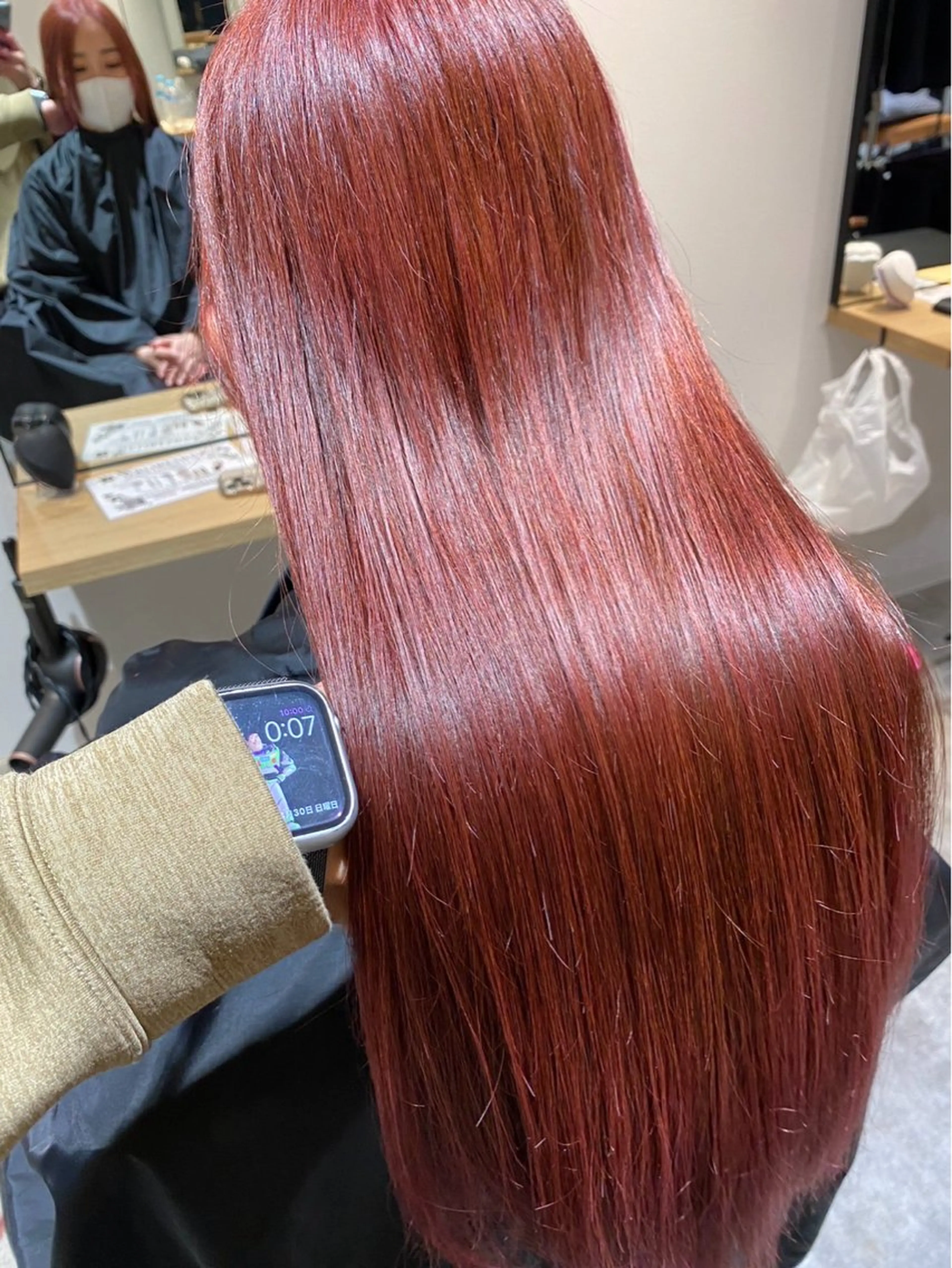ロング カラー ベージュカラー レッドカラー 髪質改善/艶感カラー 中村吉平のヘアスタイル