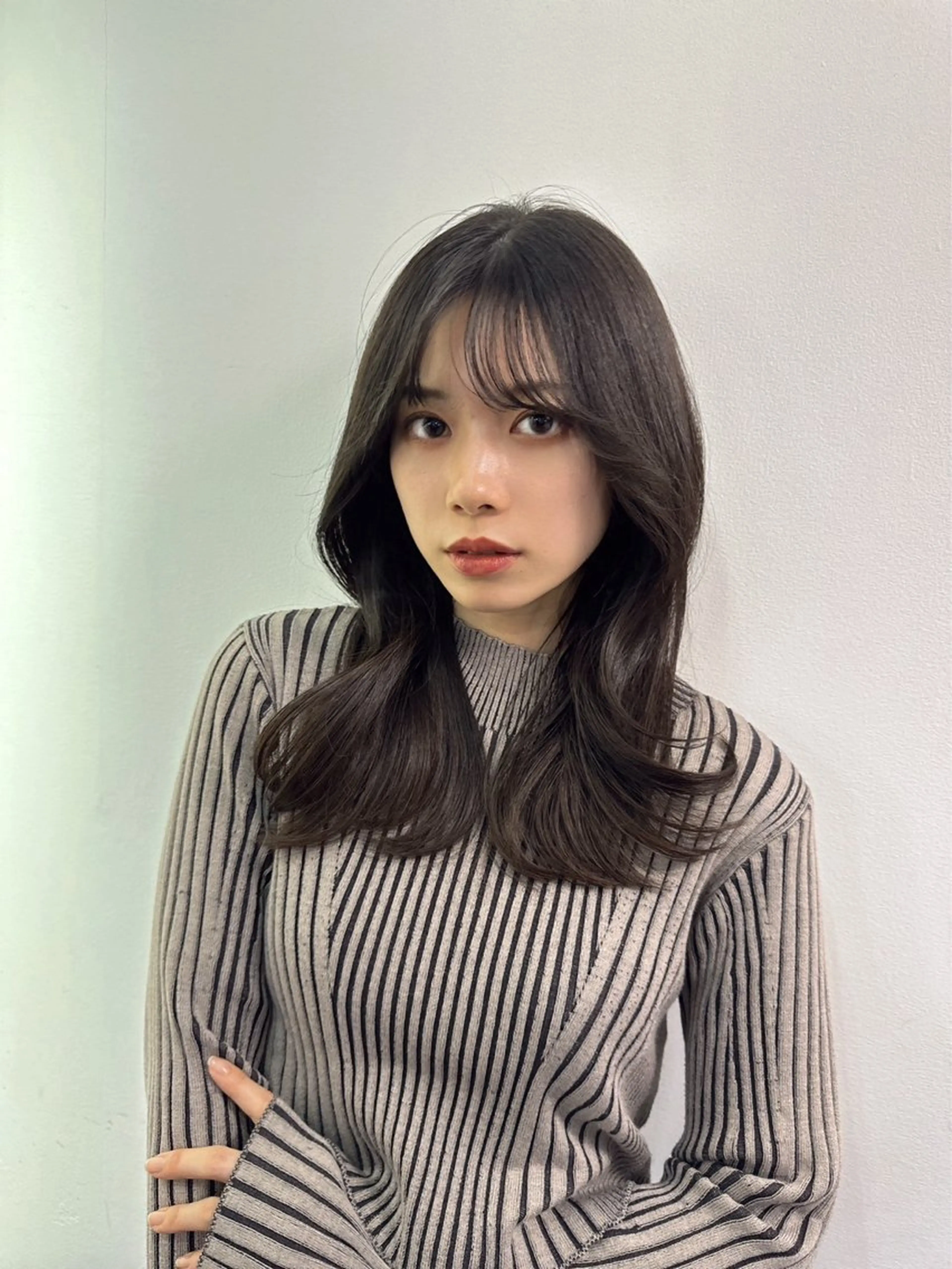 ミディアム カラー カット ヘアカラー トリートメント 赤みなしカラー/梅田 /レイヤー/IORIのヘアスタイル