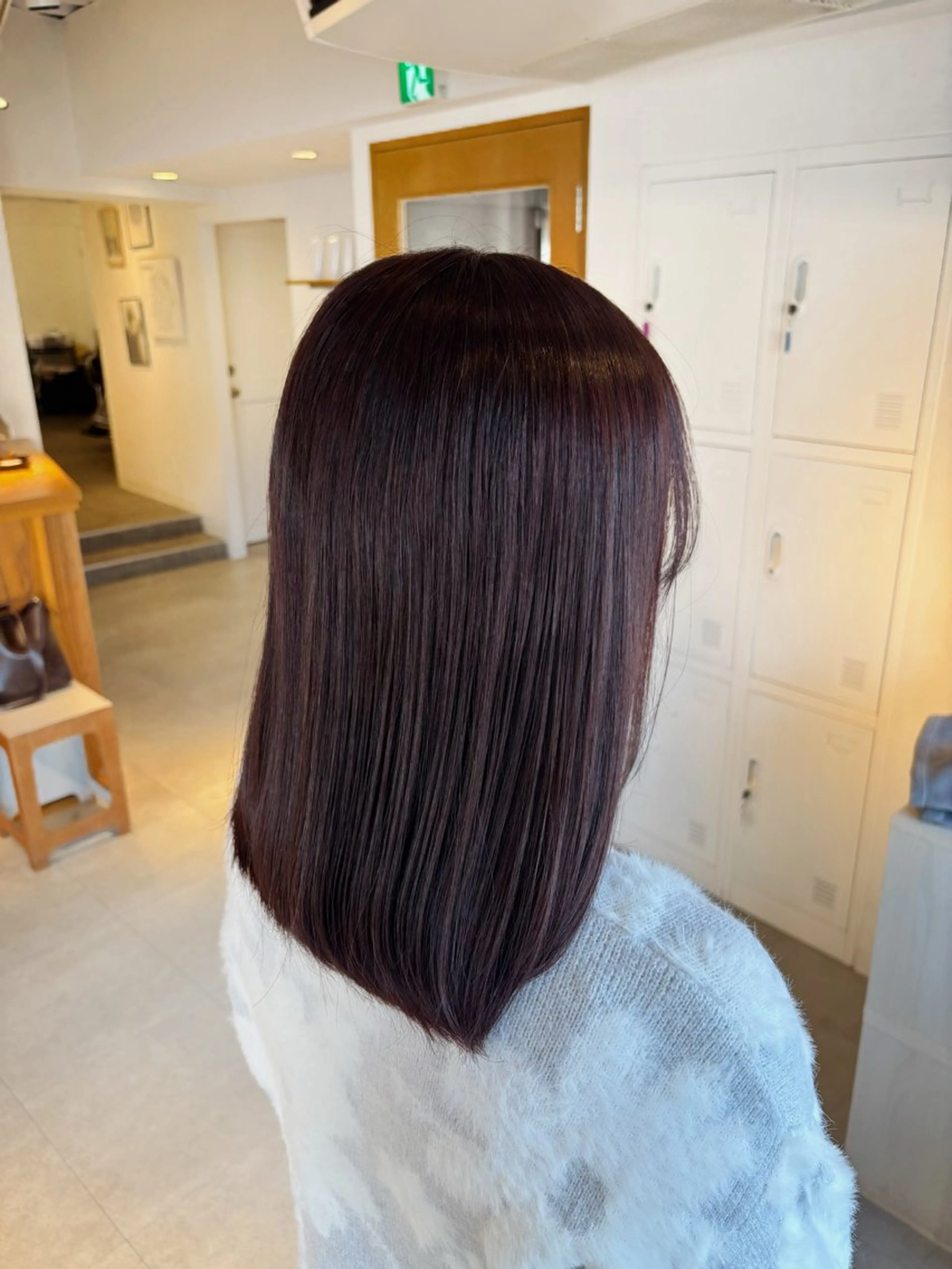ミディアム ヘアカラー トリートメント 女性専用サロン iiro所属・hina/透明感🍒 【元町】のヘアスタイル
