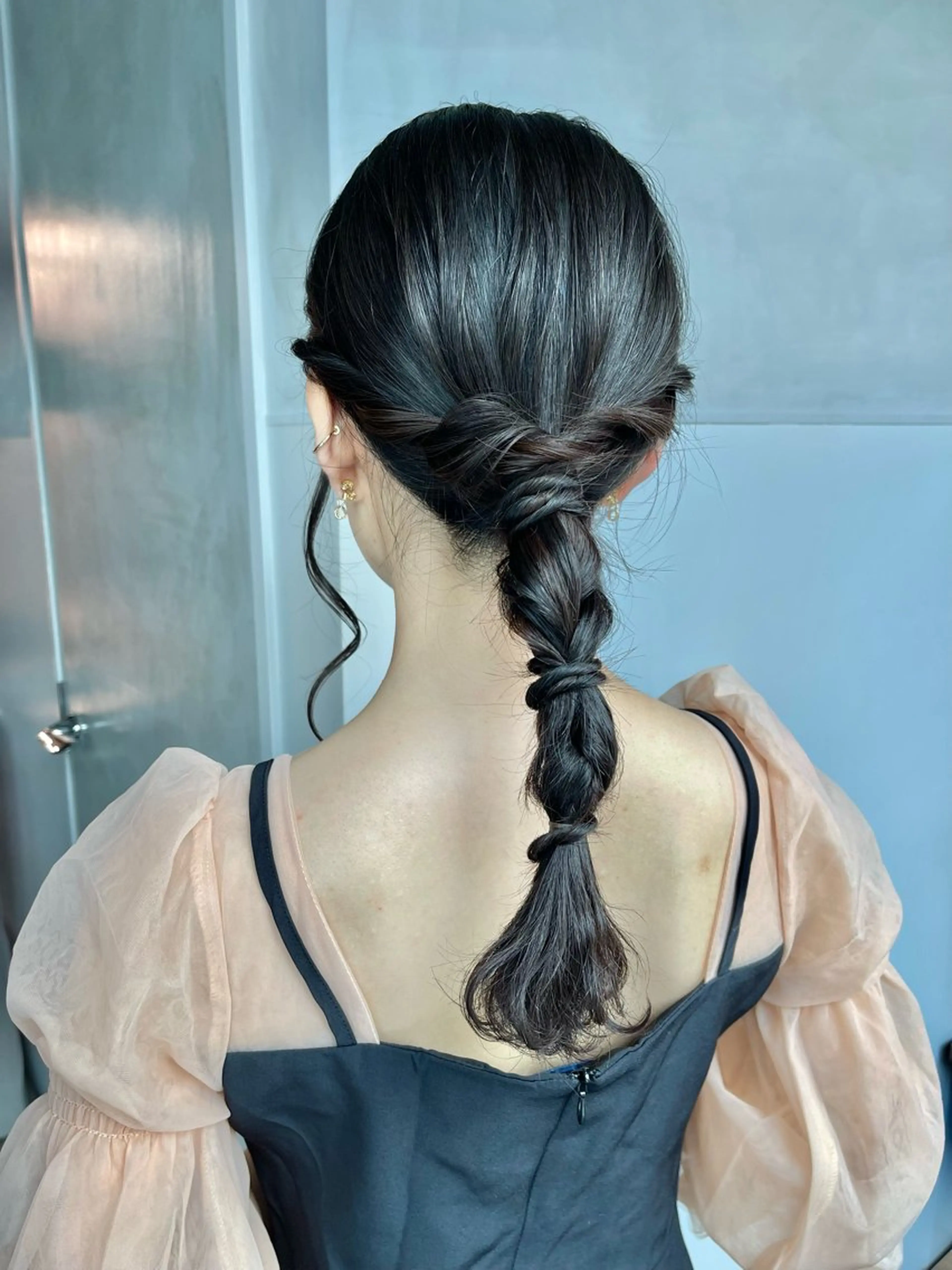 ヘアアレンジ ポニーテール 結婚式・ブライダル 卒業式のヘアスタイル ヘアセット charm《銀座》 ヘアセット/縮毛矯正のヘアスタイル