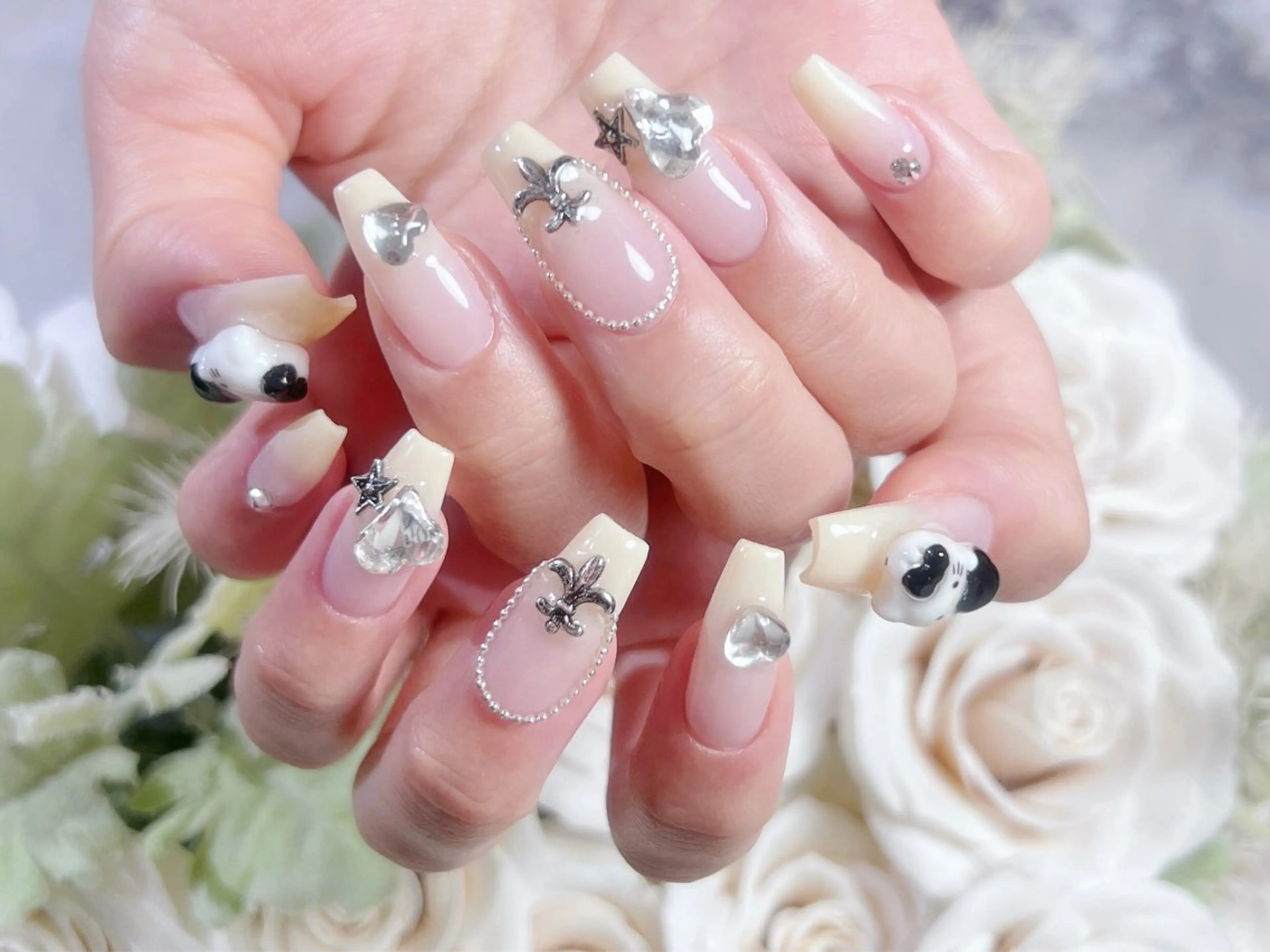 ネイル ロングネイル 持ち込み スカルプネイル ハンドネイル Painty nailのネイルデザイン