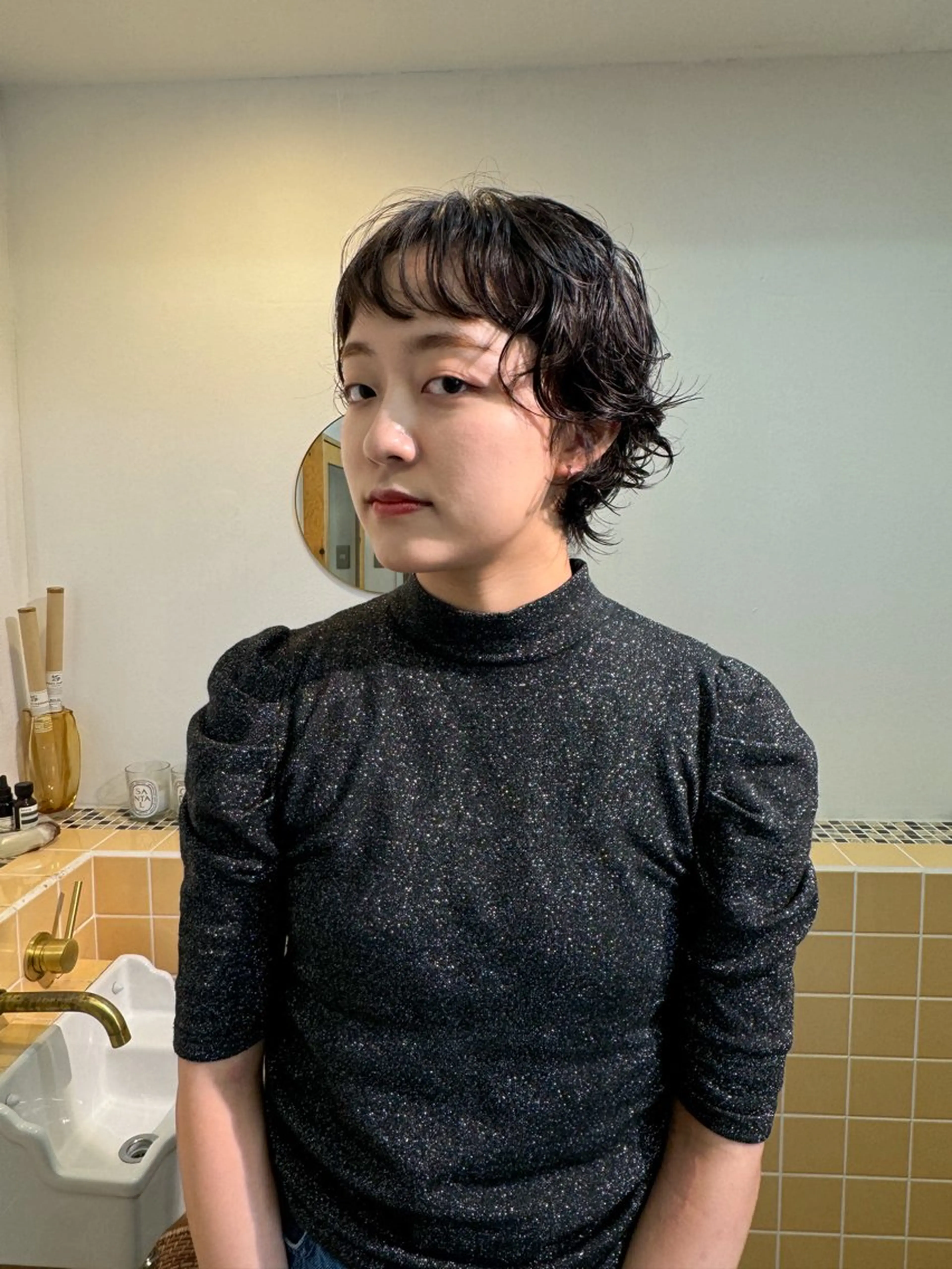 ショート パーマ くせ毛 カット パーマ Seeknext // Rukaのヘアスタイル