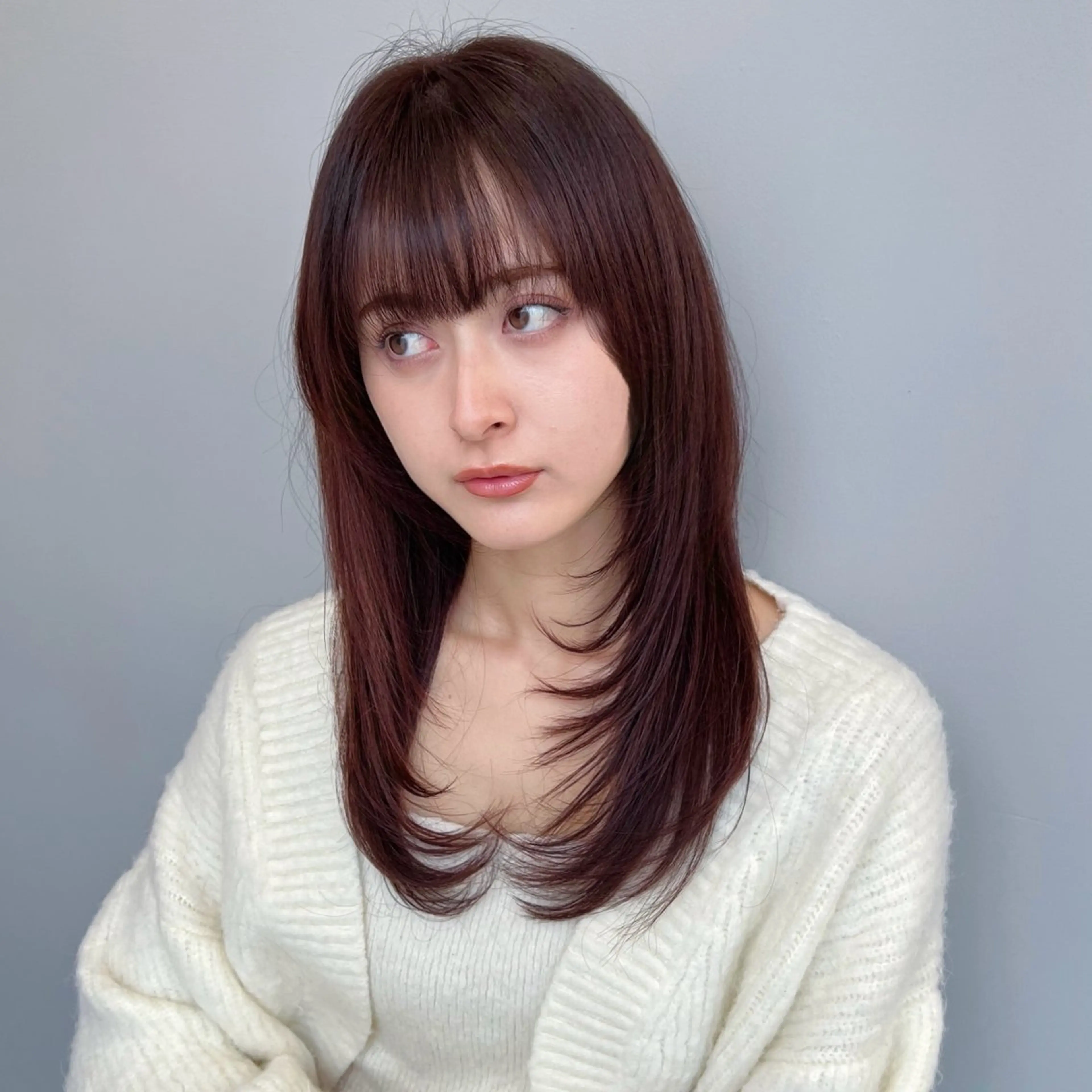 セミロング TRICCA 銀座所属・奏羽　"ショート ・ボブ ・レイヤー"のヘアスタイル